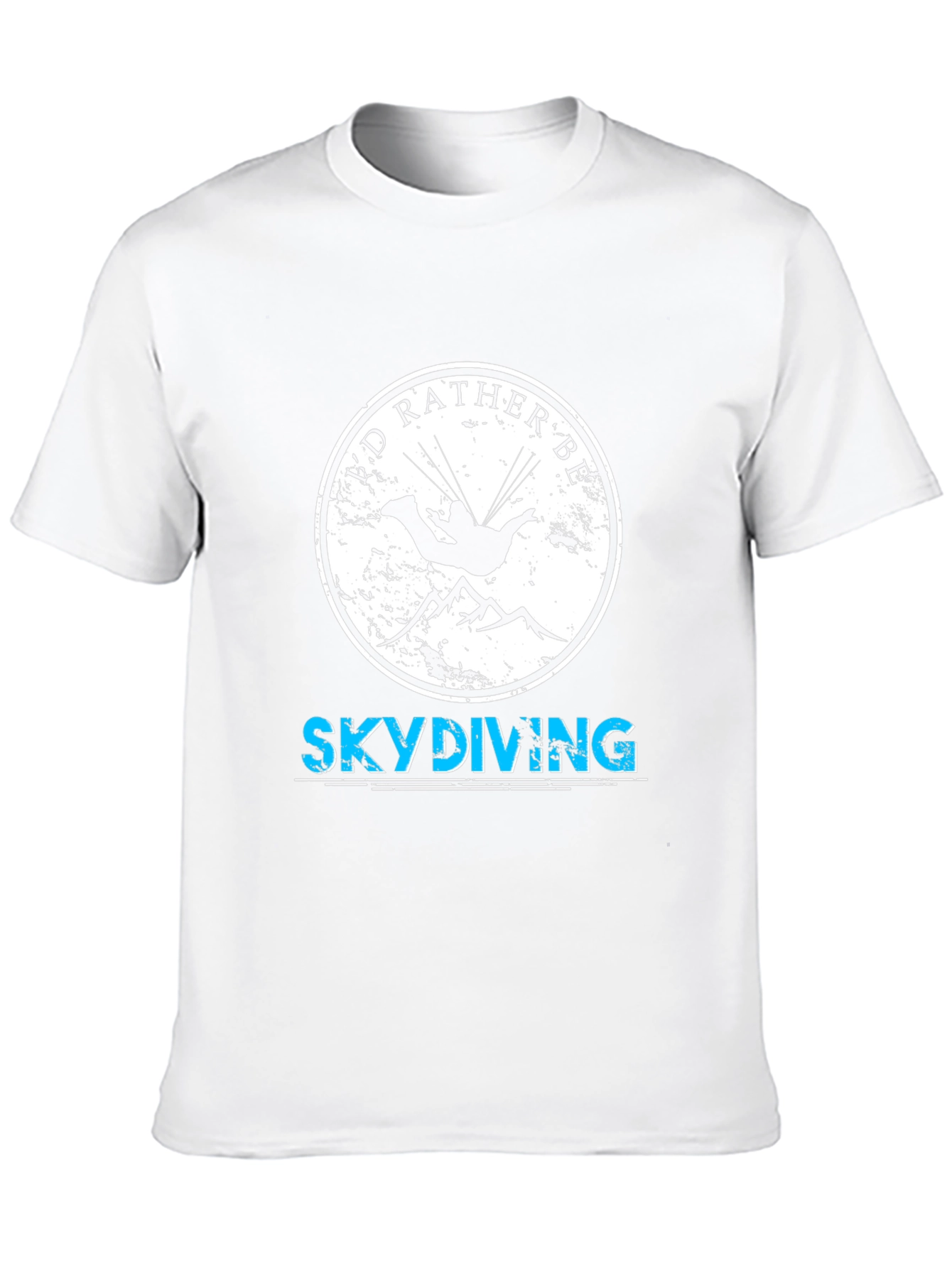 Skydiving T-Shirt - Id Rather Be Skydiving Black Tee