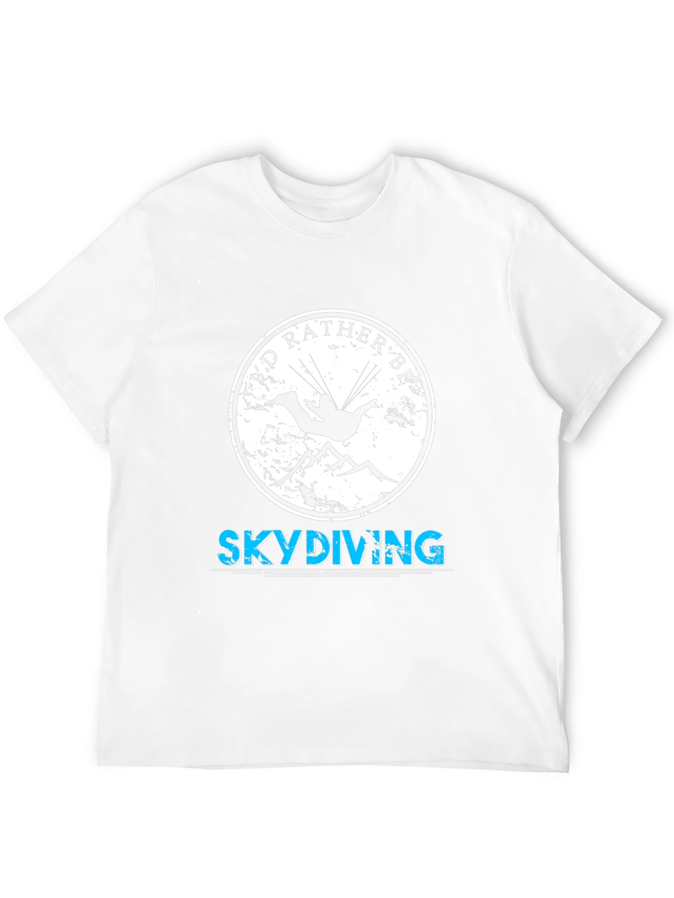 Skydiving T-Shirt - Id Rather Be Skydiving Black Tee