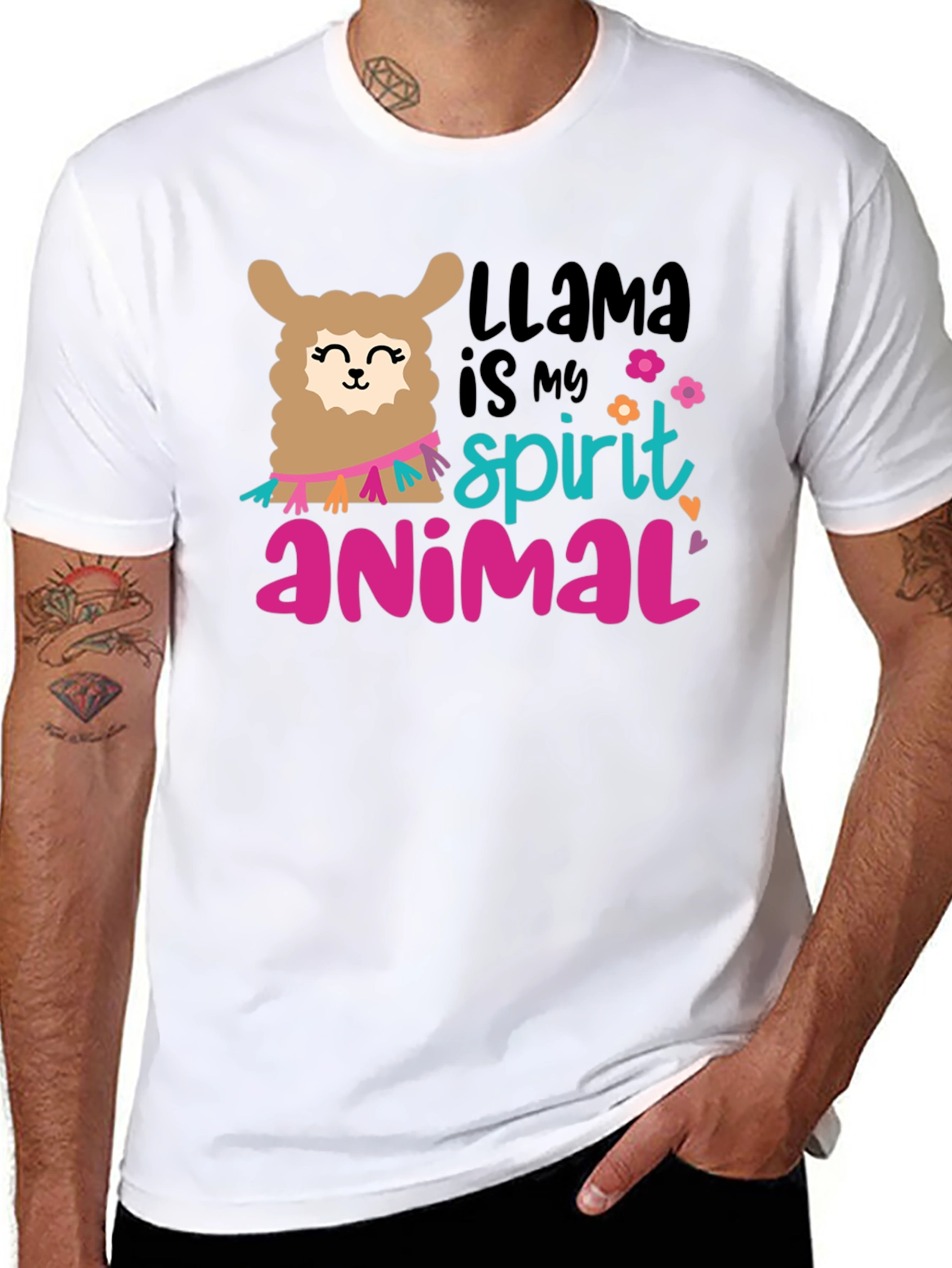 Llama Spirit Animal Graphic T-Shirt