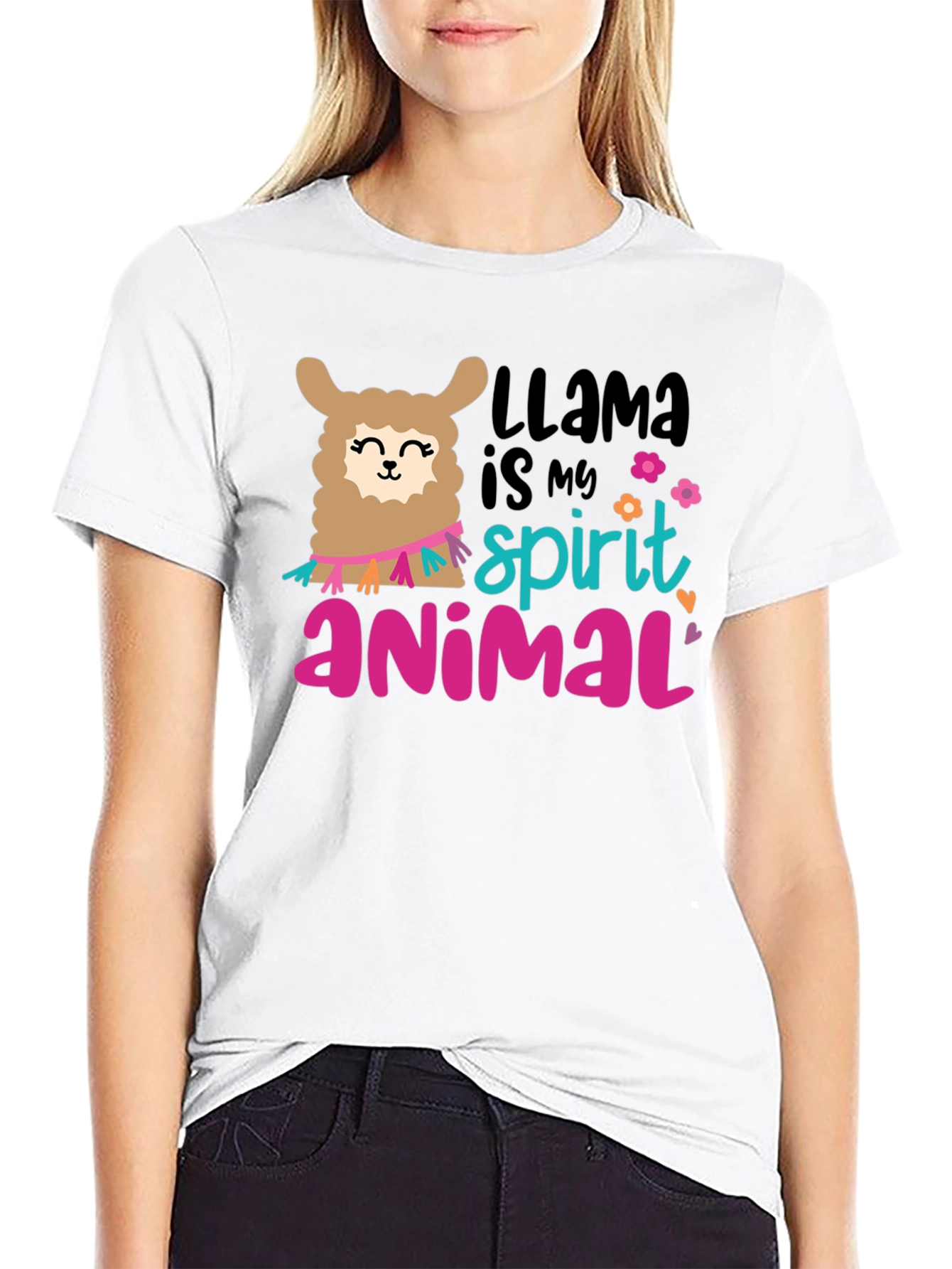 Llama Spirit Animal Graphic T-Shirt