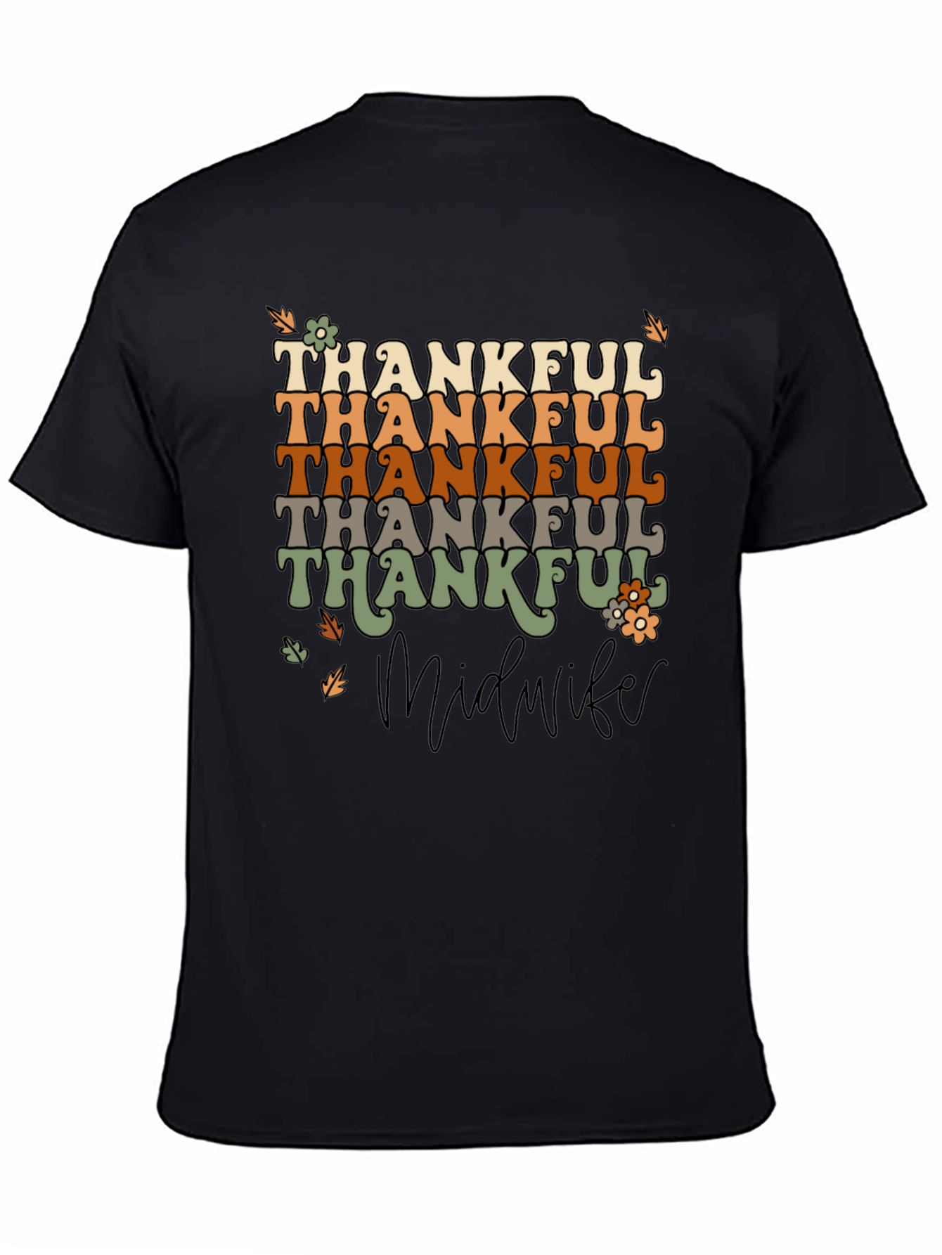 Thankful Midwife T-Shirt - Retro Thanksgiving Tee