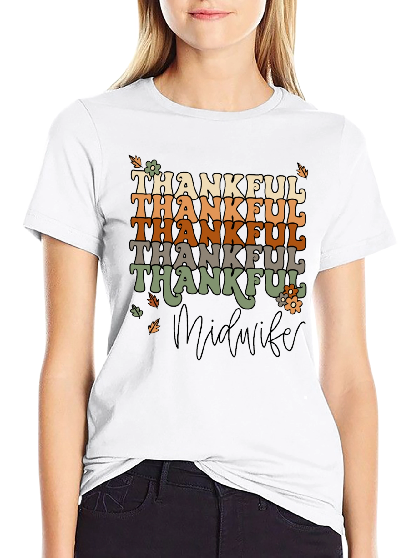 Thankful Midwife T-Shirt - Retro Thanksgiving Tee