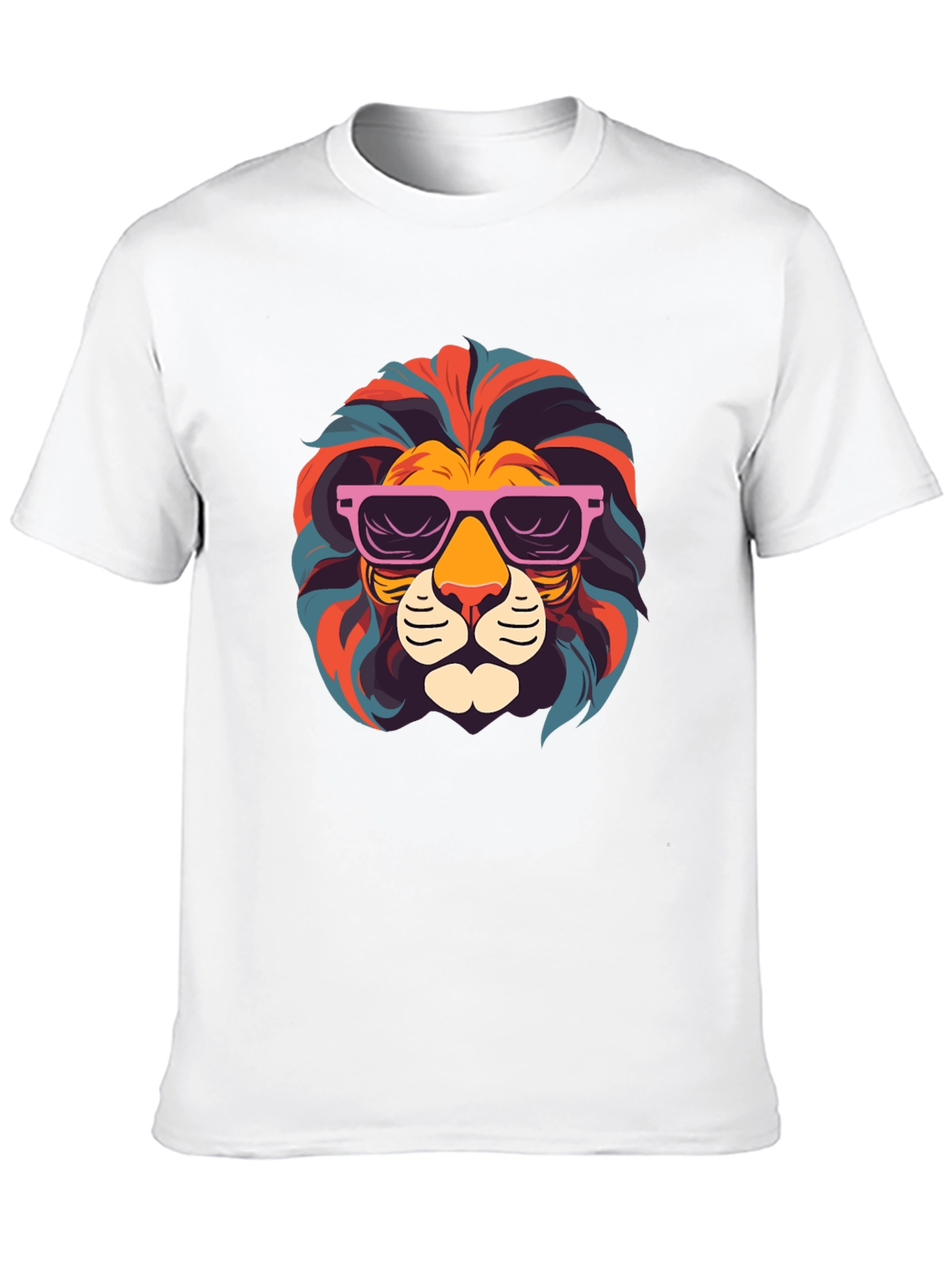 Cool Lion Graphic T-Shirt - Black Crew Neck Tee