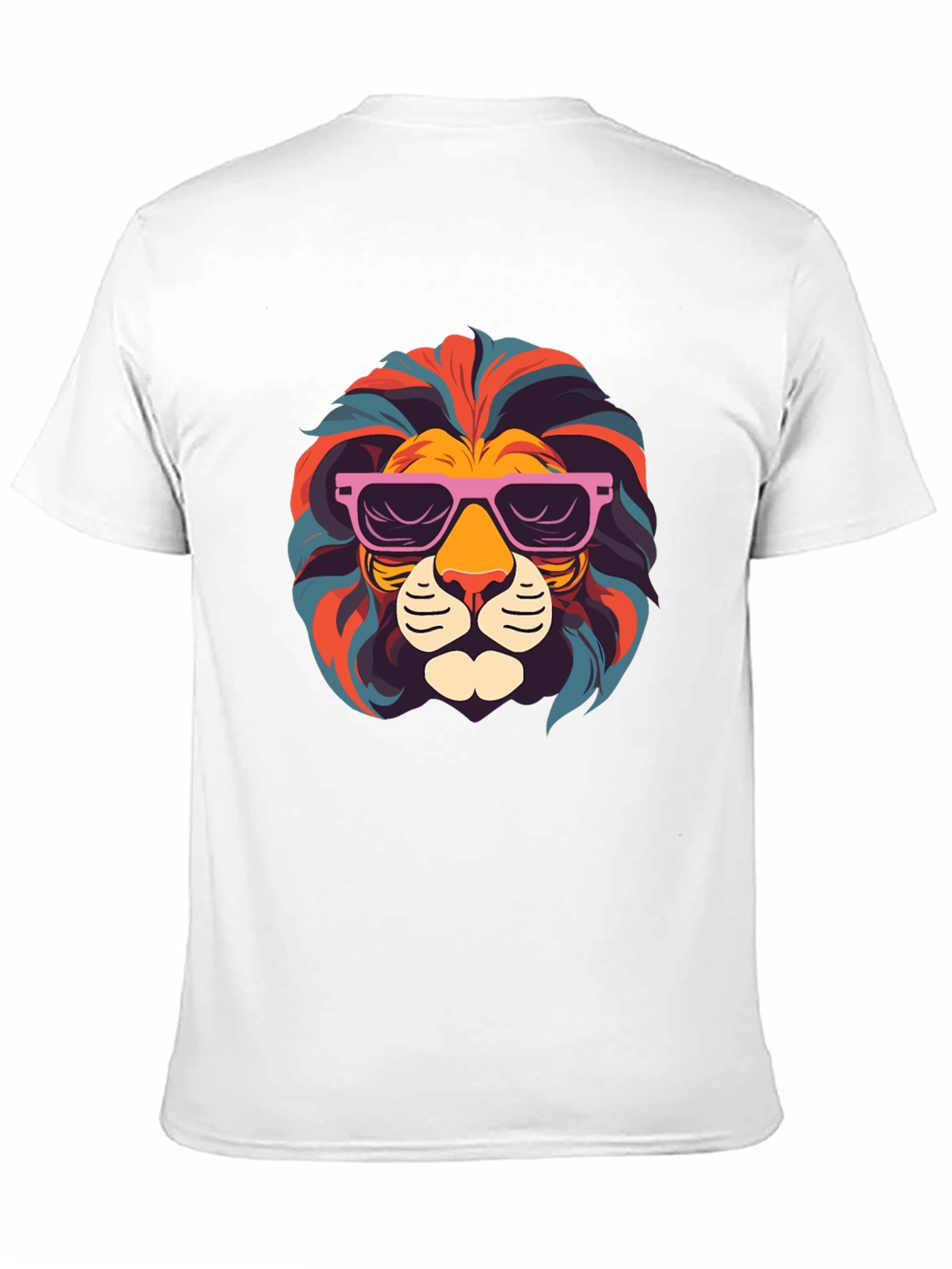 Cool Lion Graphic T-Shirt - Black Crew Neck Tee