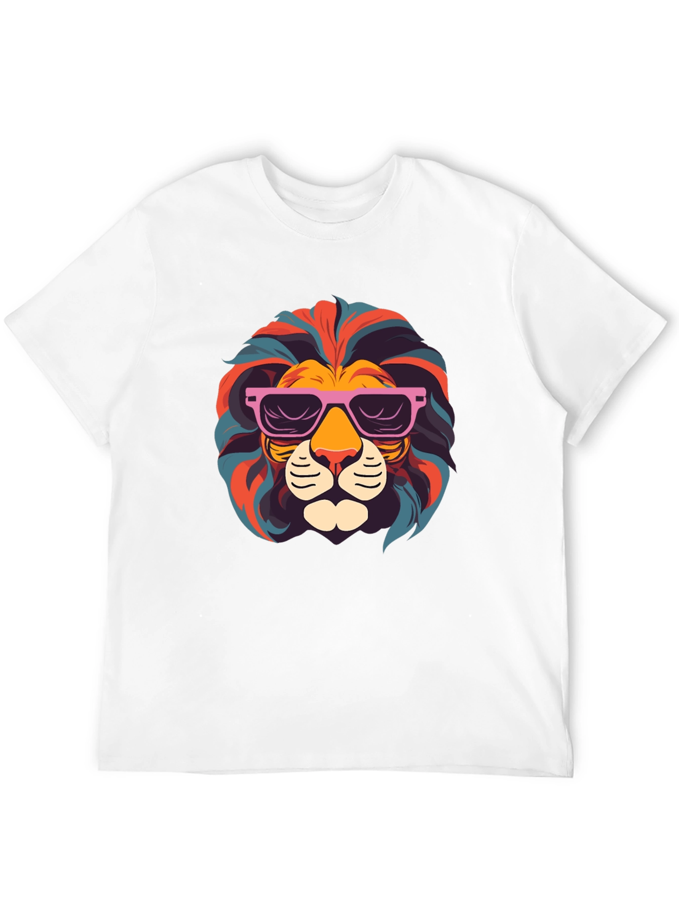 Cool Lion Graphic T-Shirt - Black Crew Neck Tee