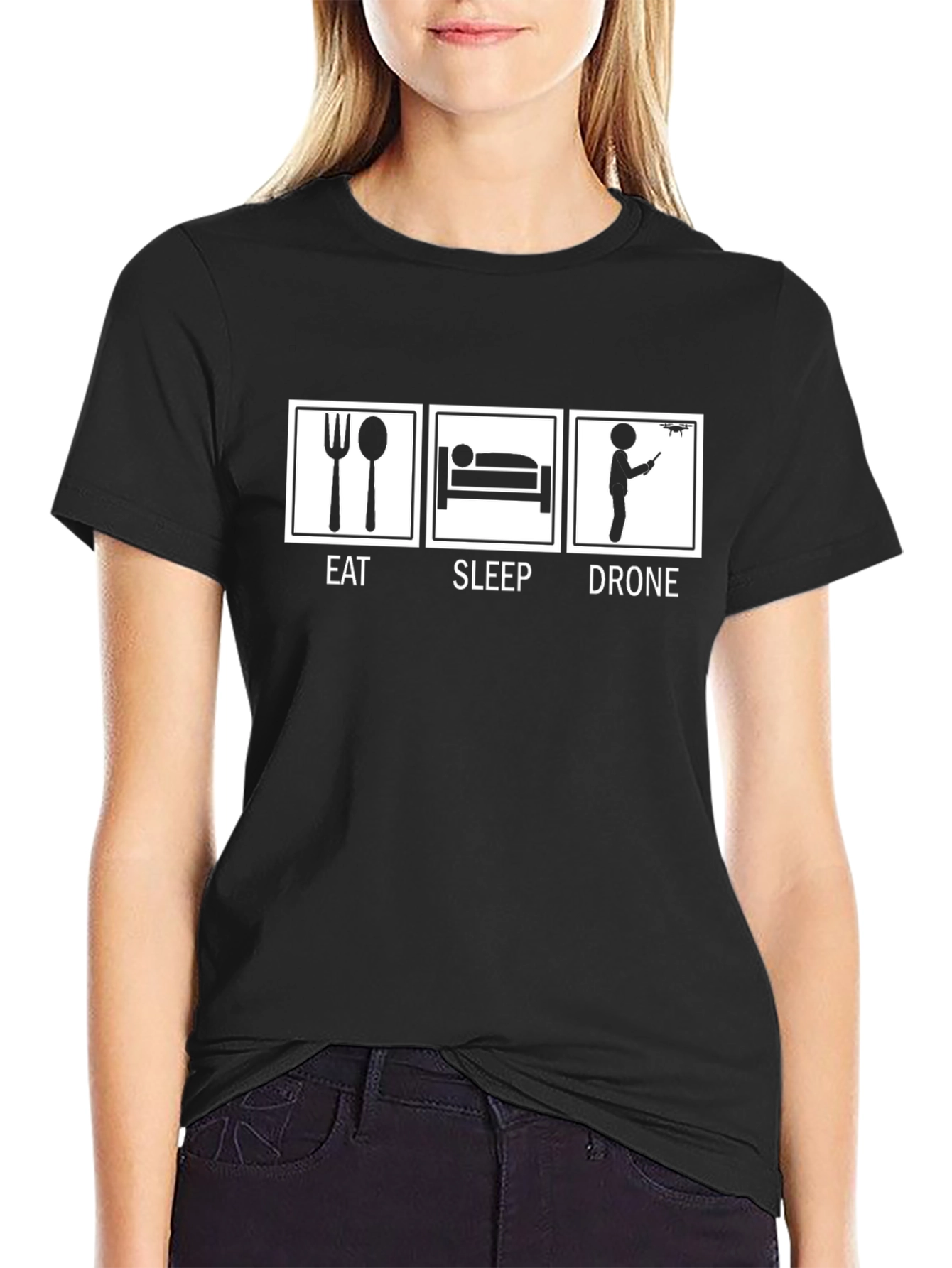 Eat Sleep Drone T-Shirt - Funny Hobby Tee