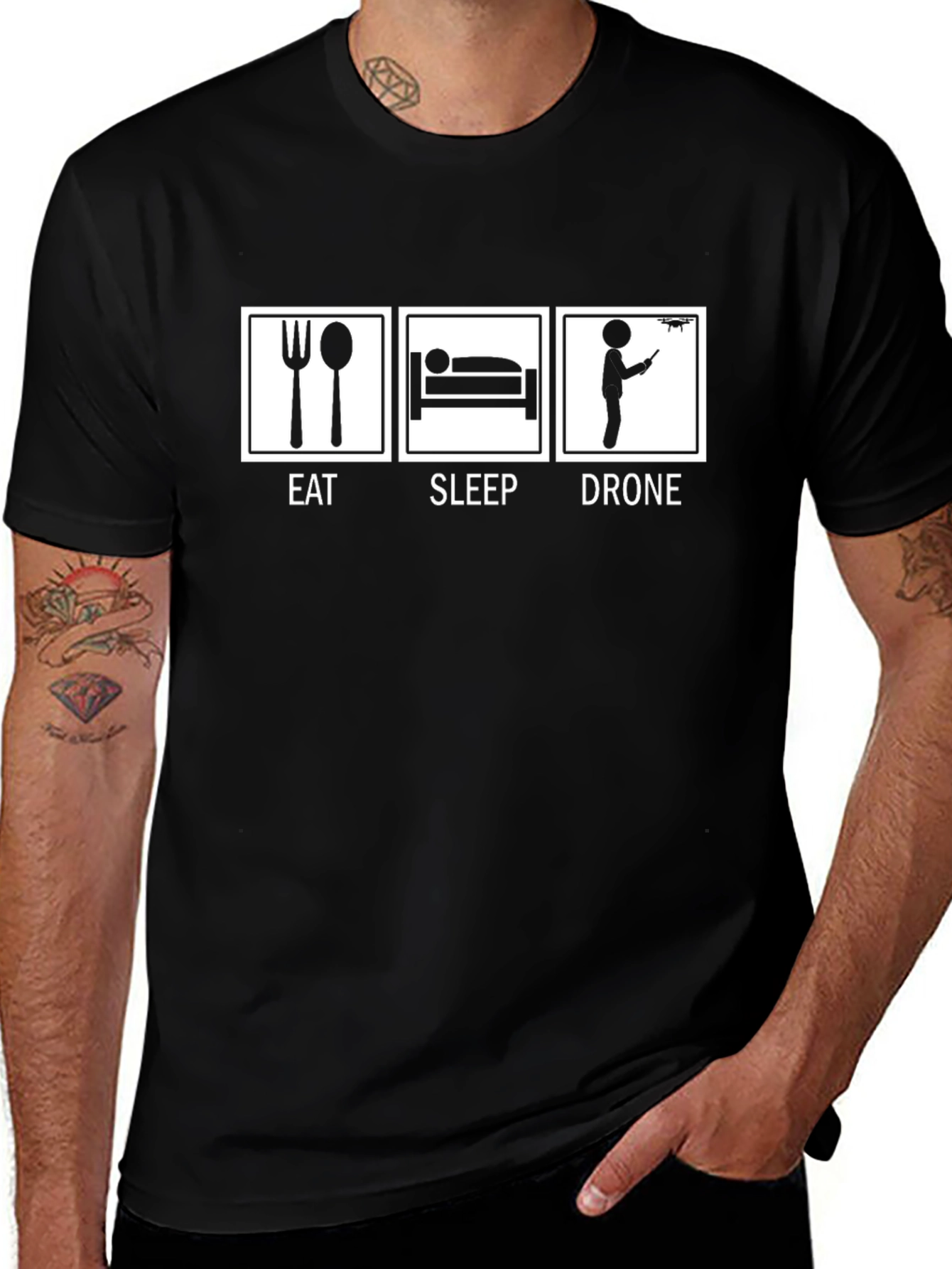 Eat Sleep Drone T-Shirt - Funny Hobby Tee