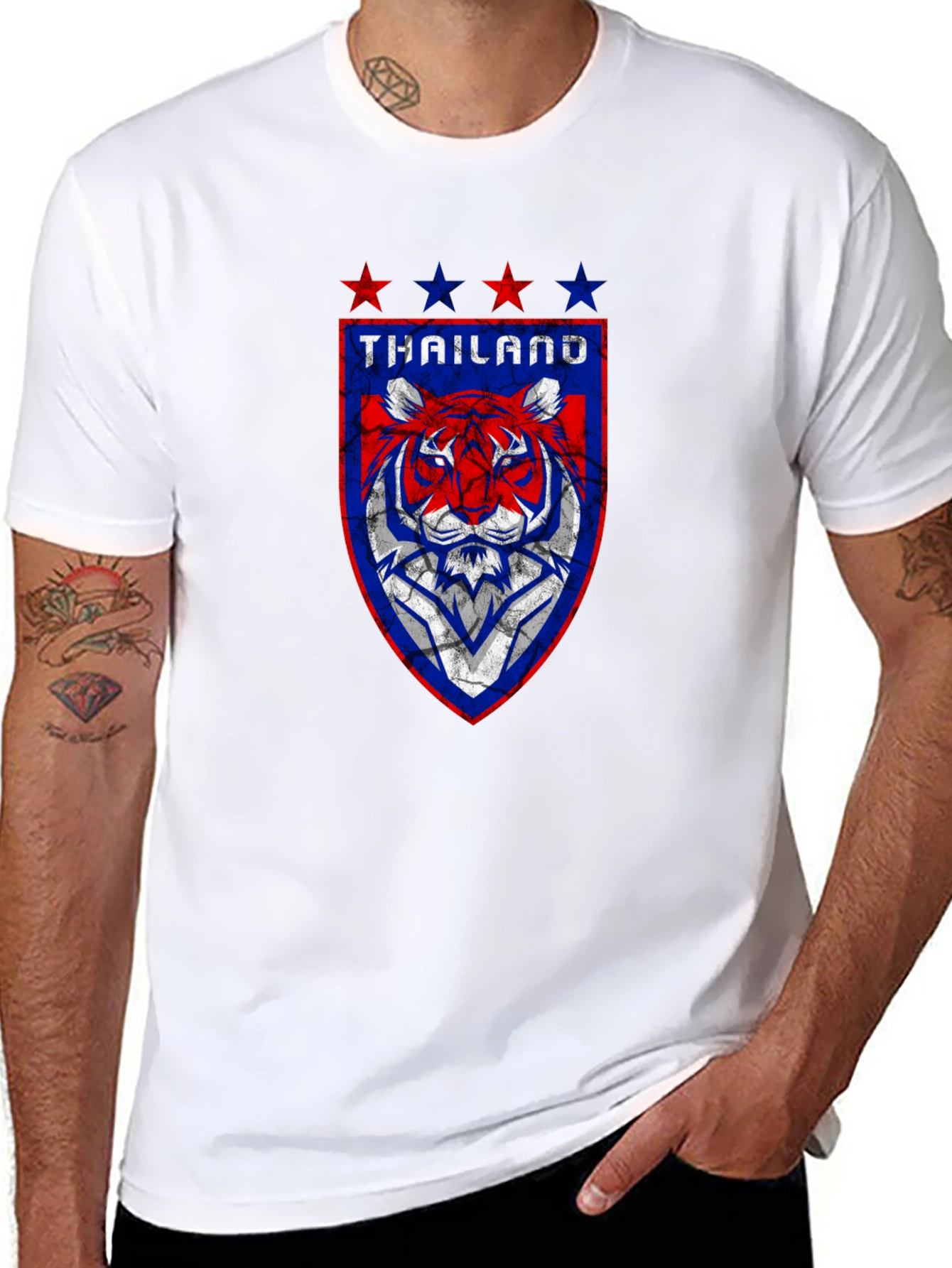Thailand Soccer Tiger Black T-Shirt