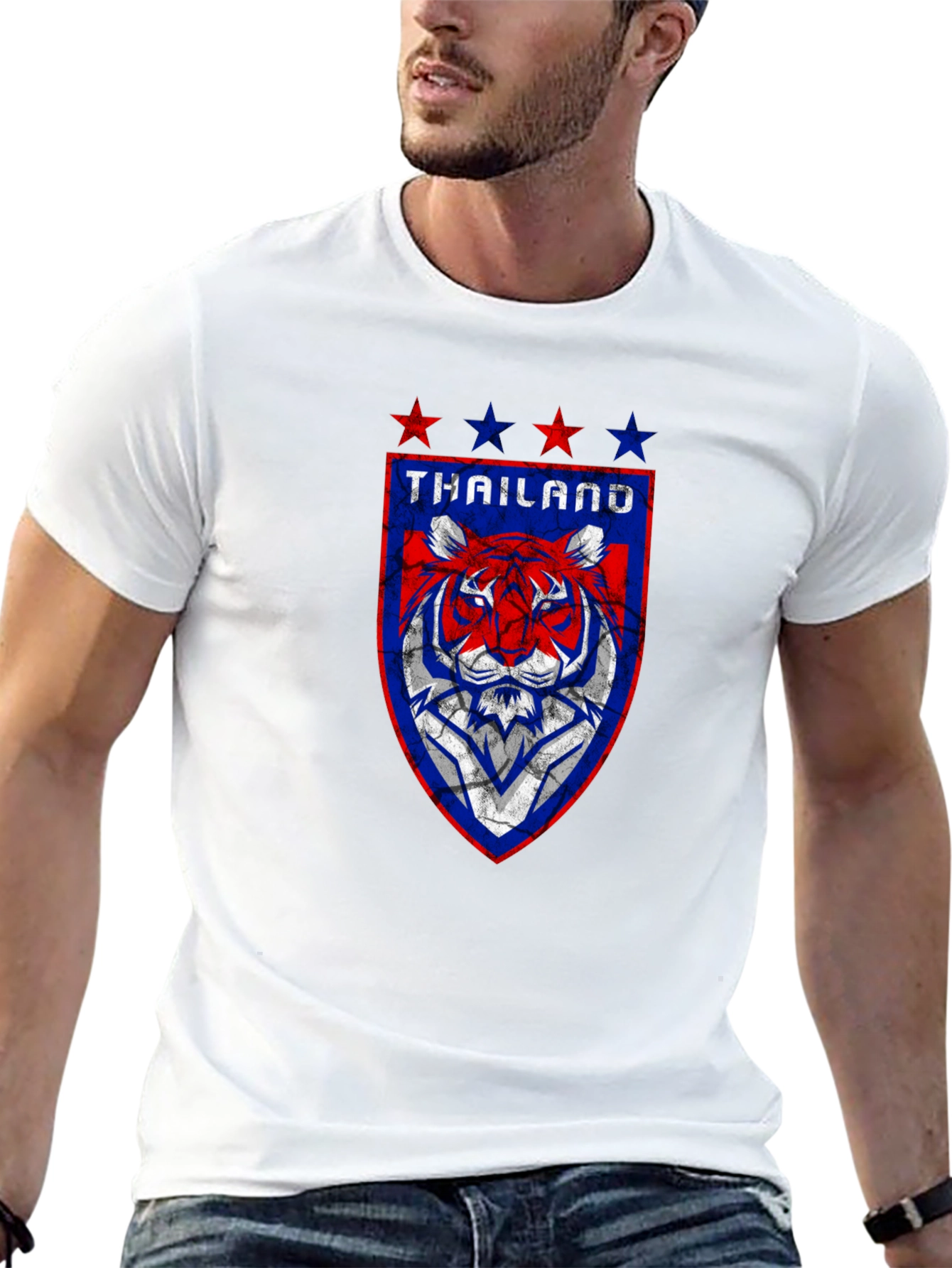 Thailand Soccer Tiger Black T-Shirt