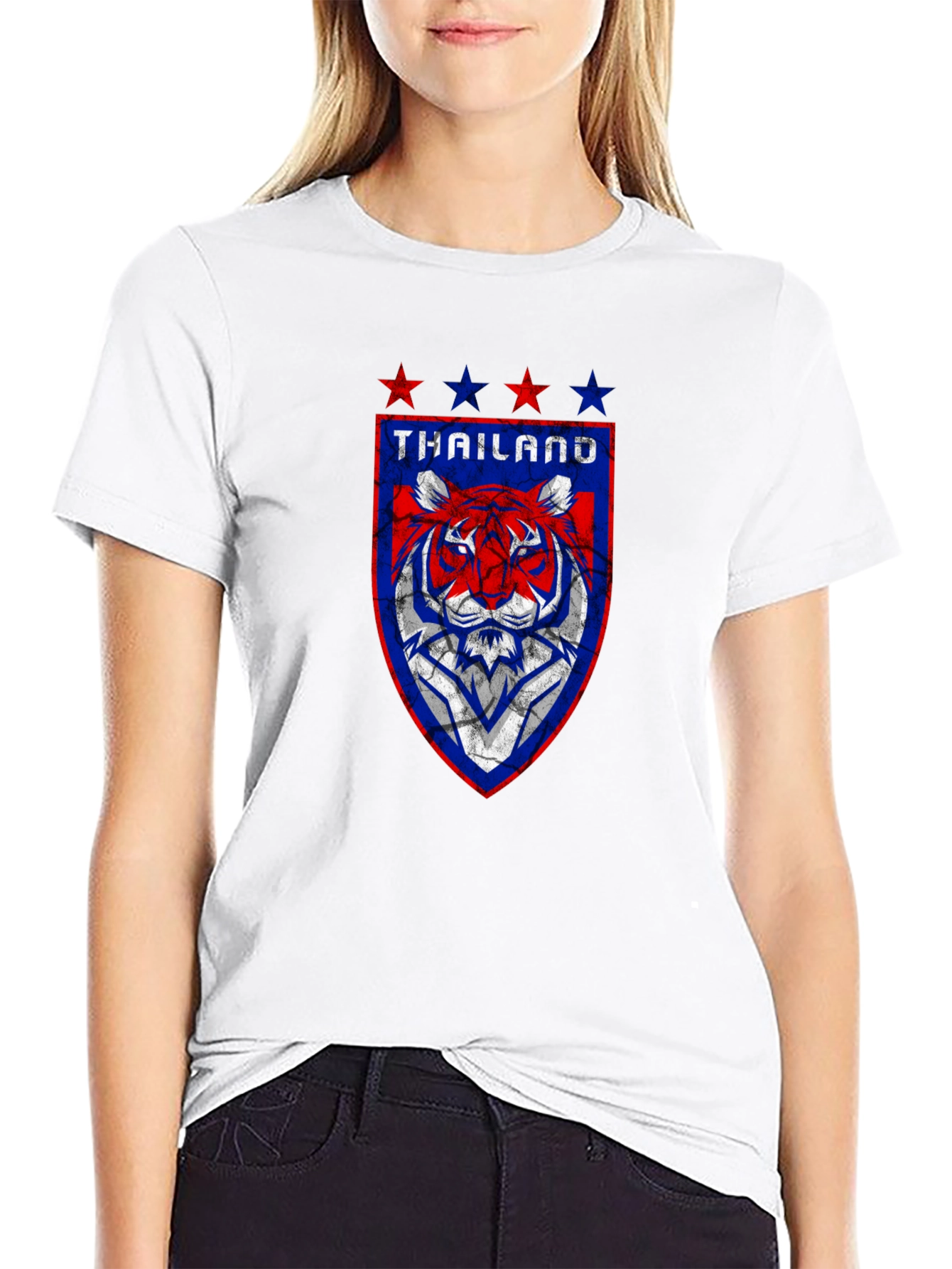 Thailand Soccer Tiger Black T-Shirt