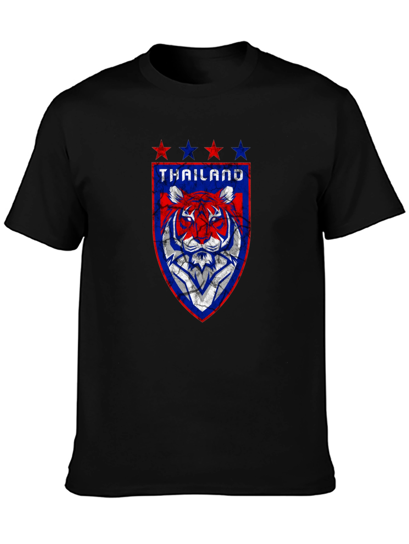 Thailand Soccer Tiger Black T-Shirt