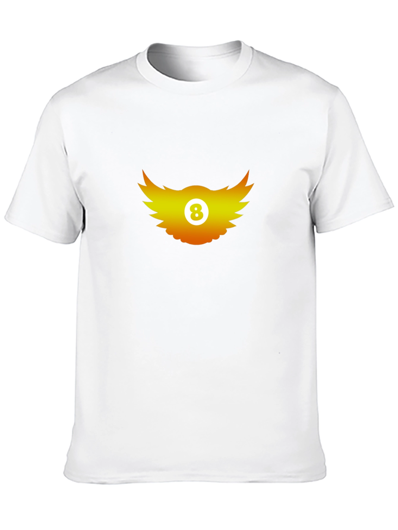 Winged 8-Ball Graphic Tee - Black
