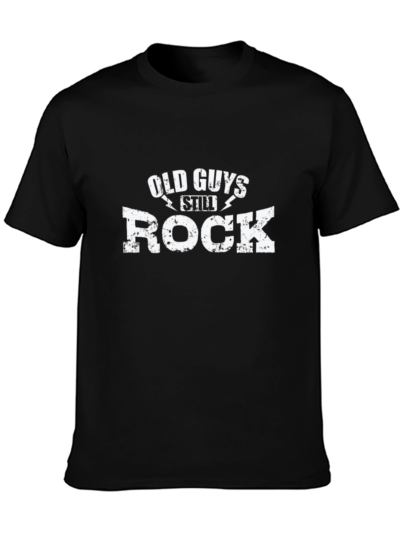 Old Guys Still Rock T-Shirt - Black Cotton Tee