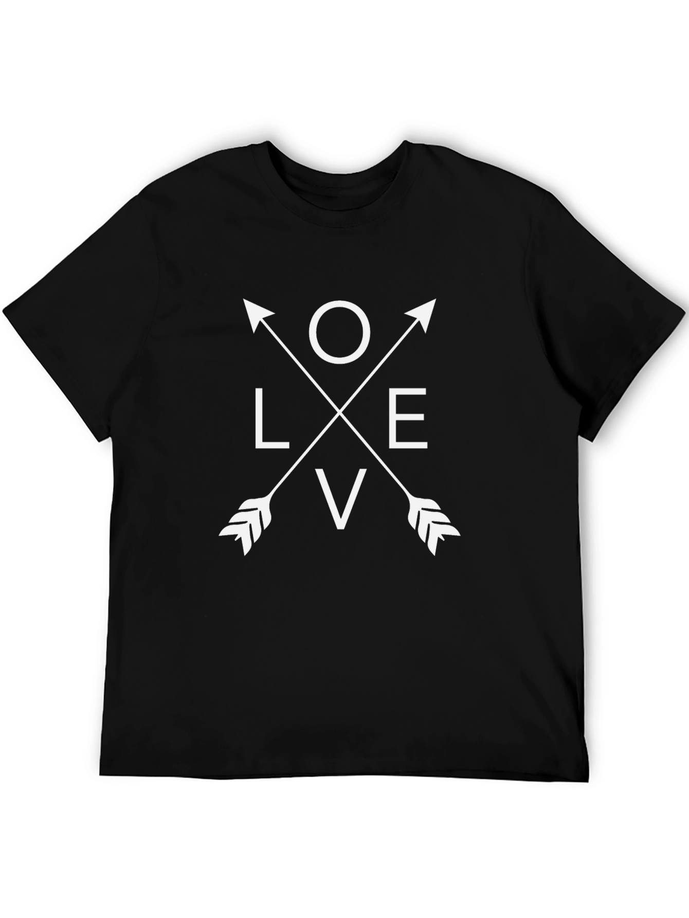 Love Arrow Graphic Black T-Shirt