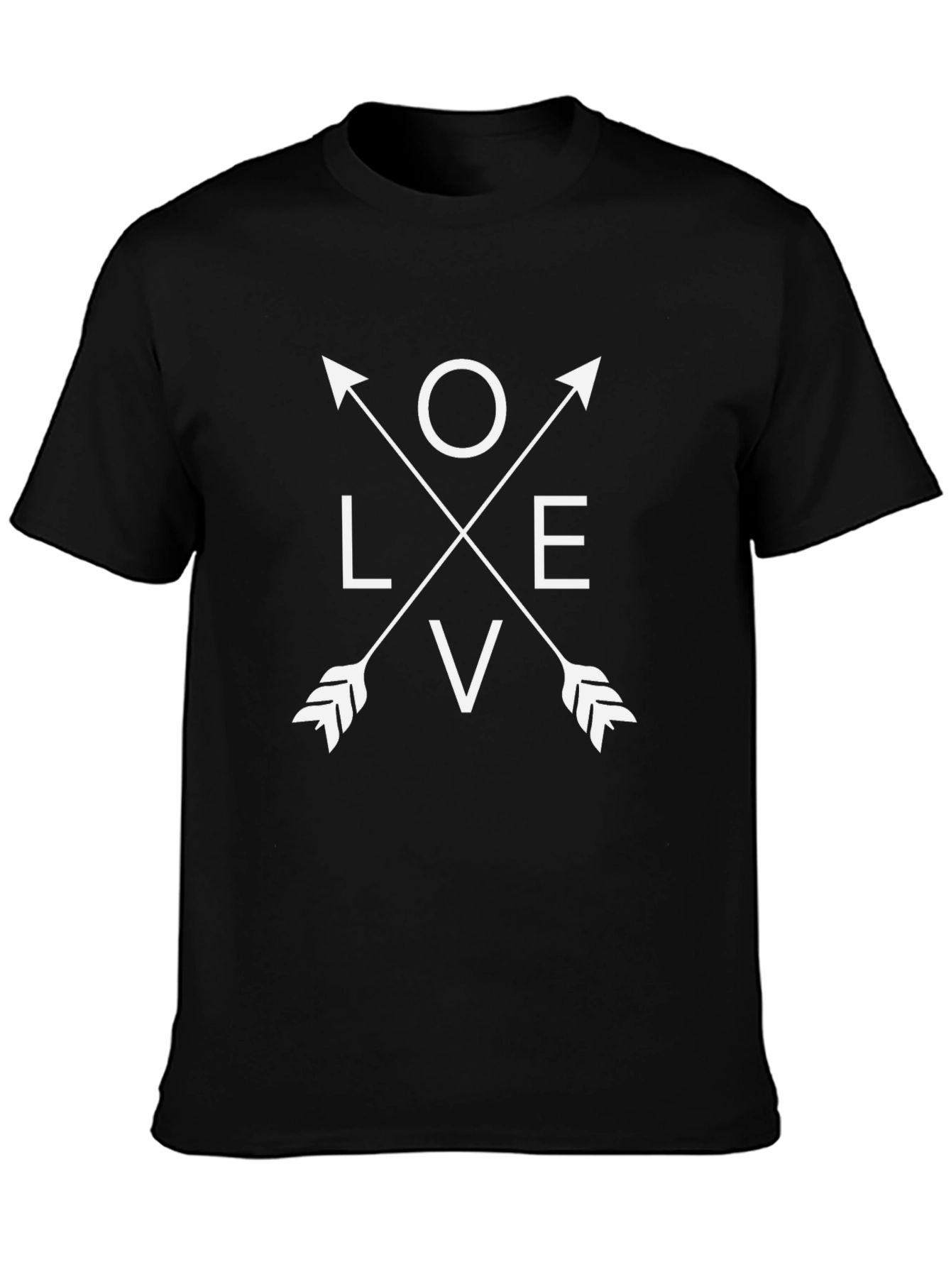 Love Arrow Graphic Black T-Shirt