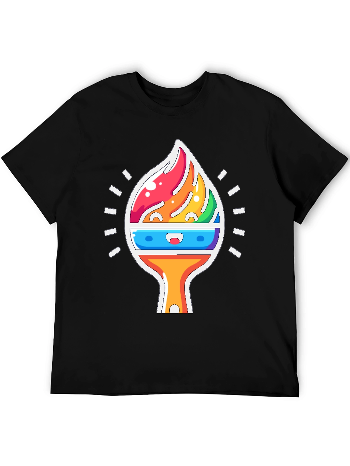 Rainbow Brushstroke Graphic Tee