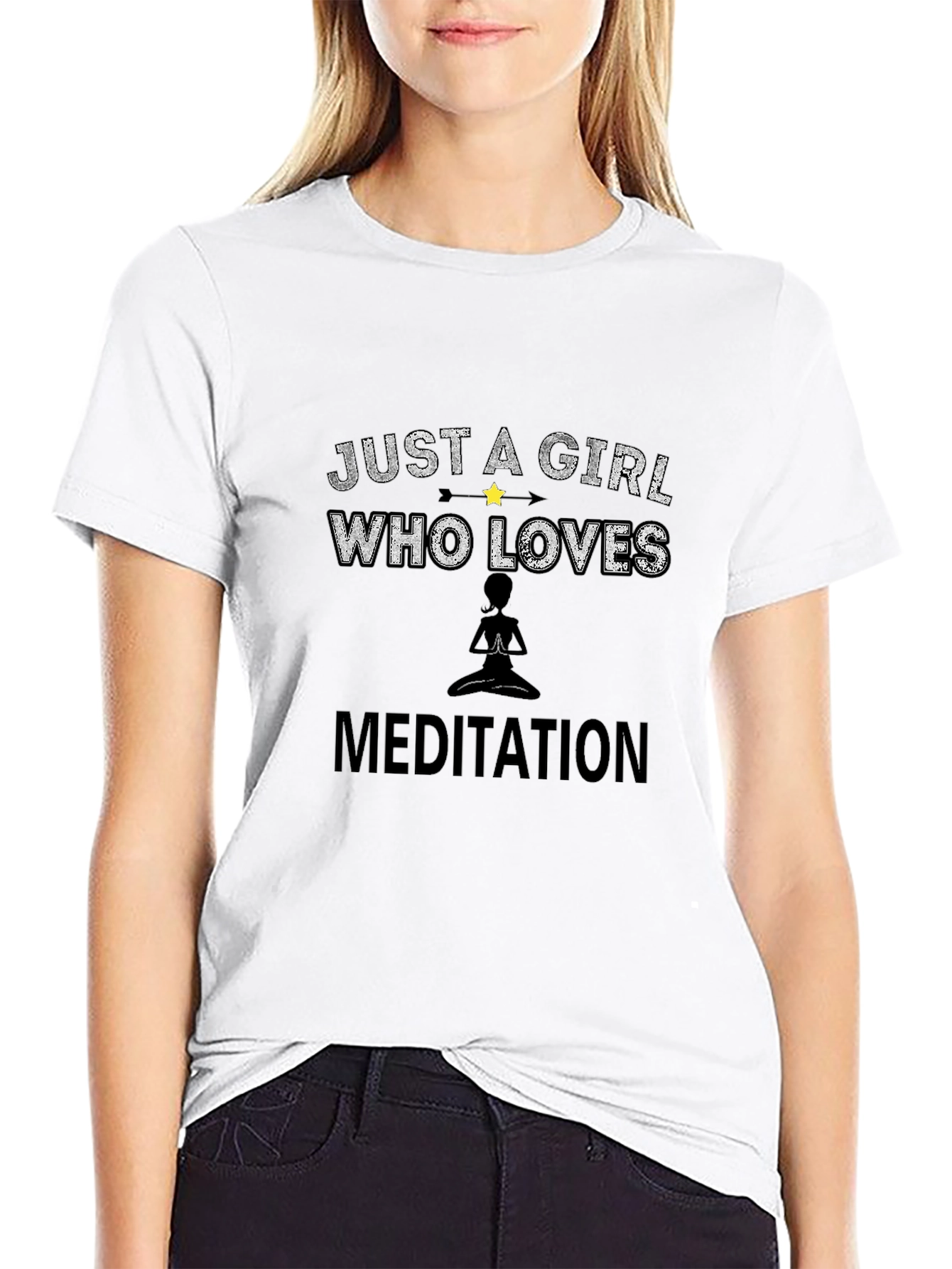 Girl Who Loves Meditation T-Shirt - Zen Gift