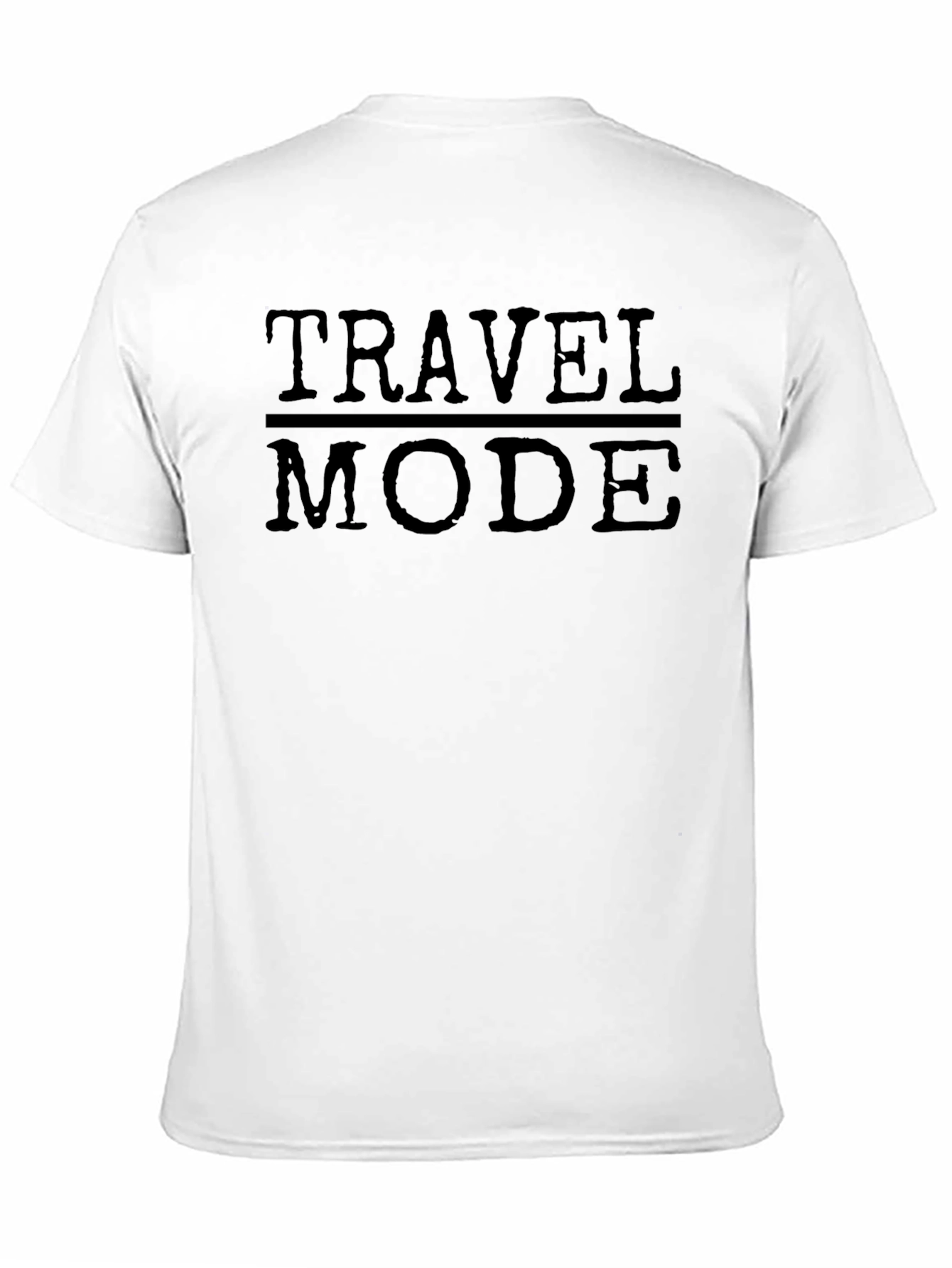 Travel Mode Graphic Tee - Black Cotton Casual Wear