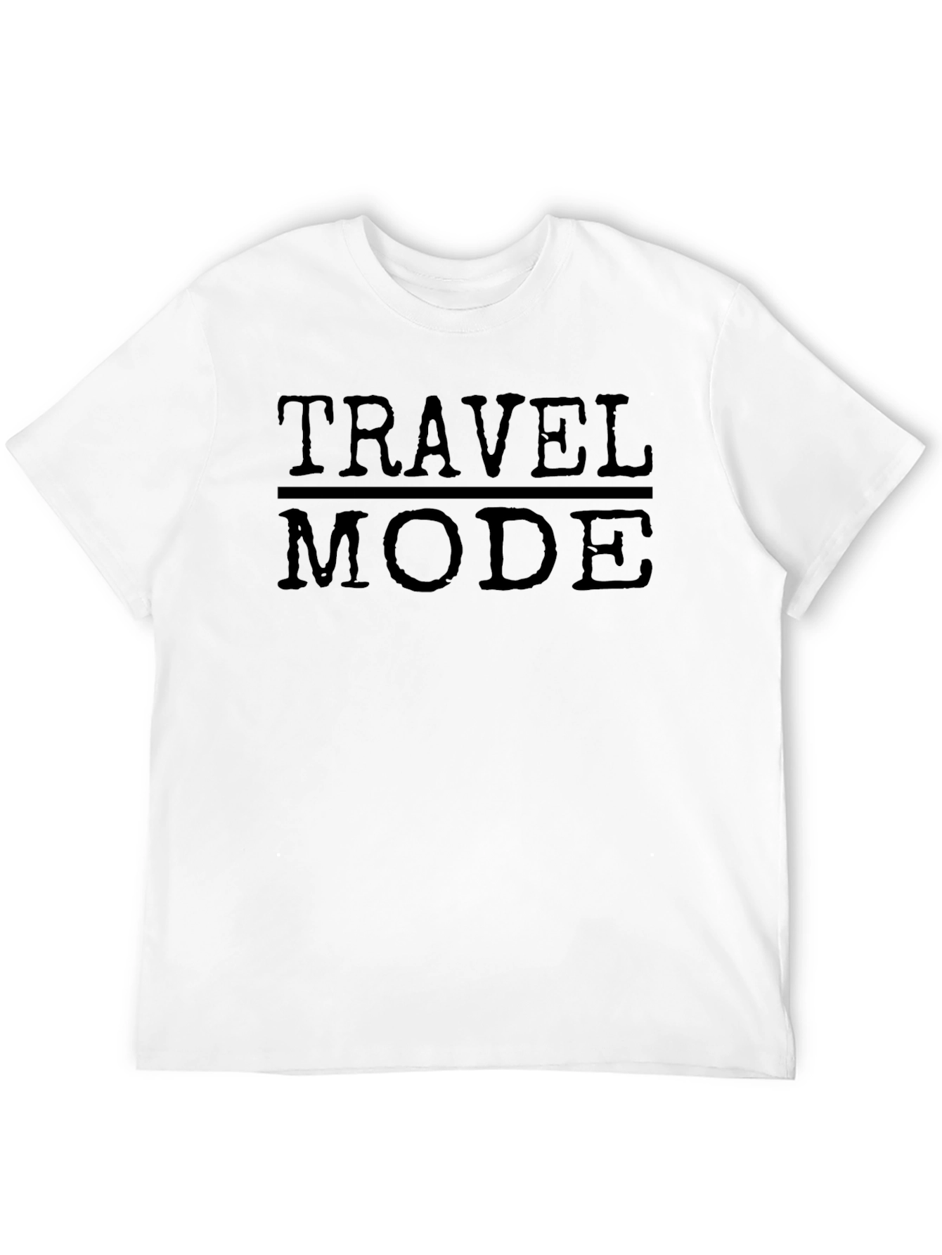 Travel Mode Graphic Tee - Black Cotton Casual Wear