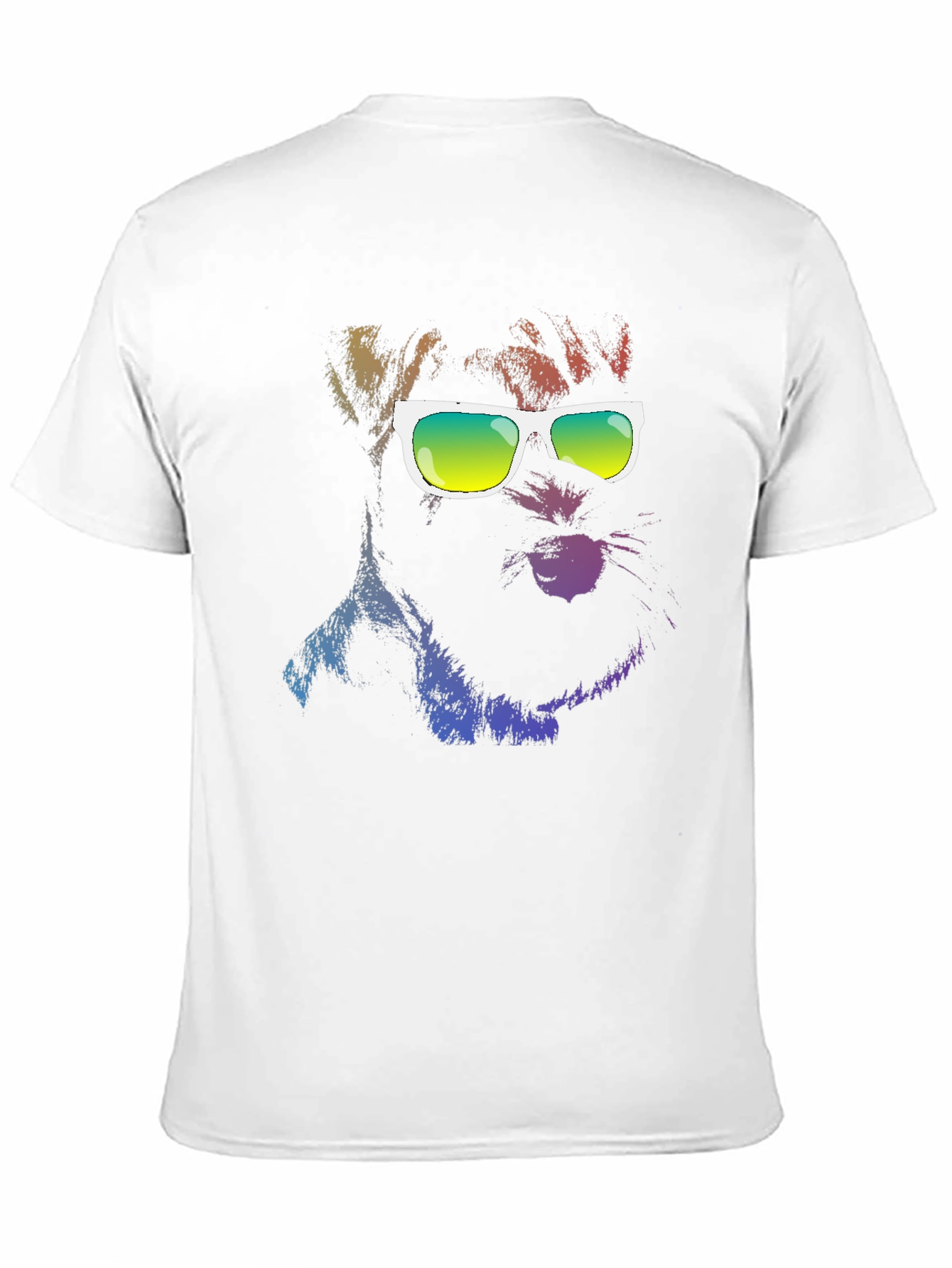 Cool Dog Graphic T-Shirt - Black Cotton Blend