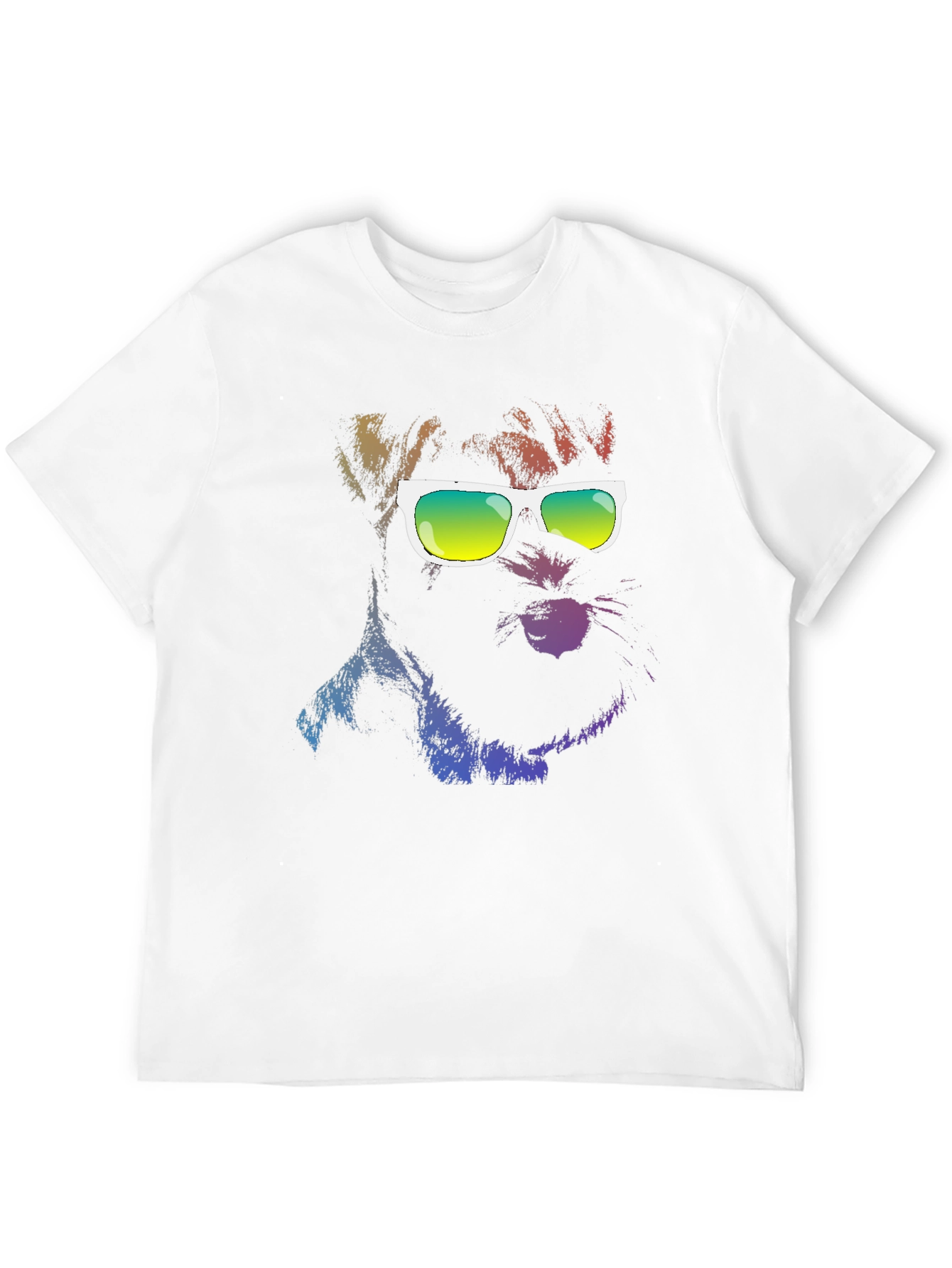 Cool Dog Graphic T-Shirt - Black Cotton Blend