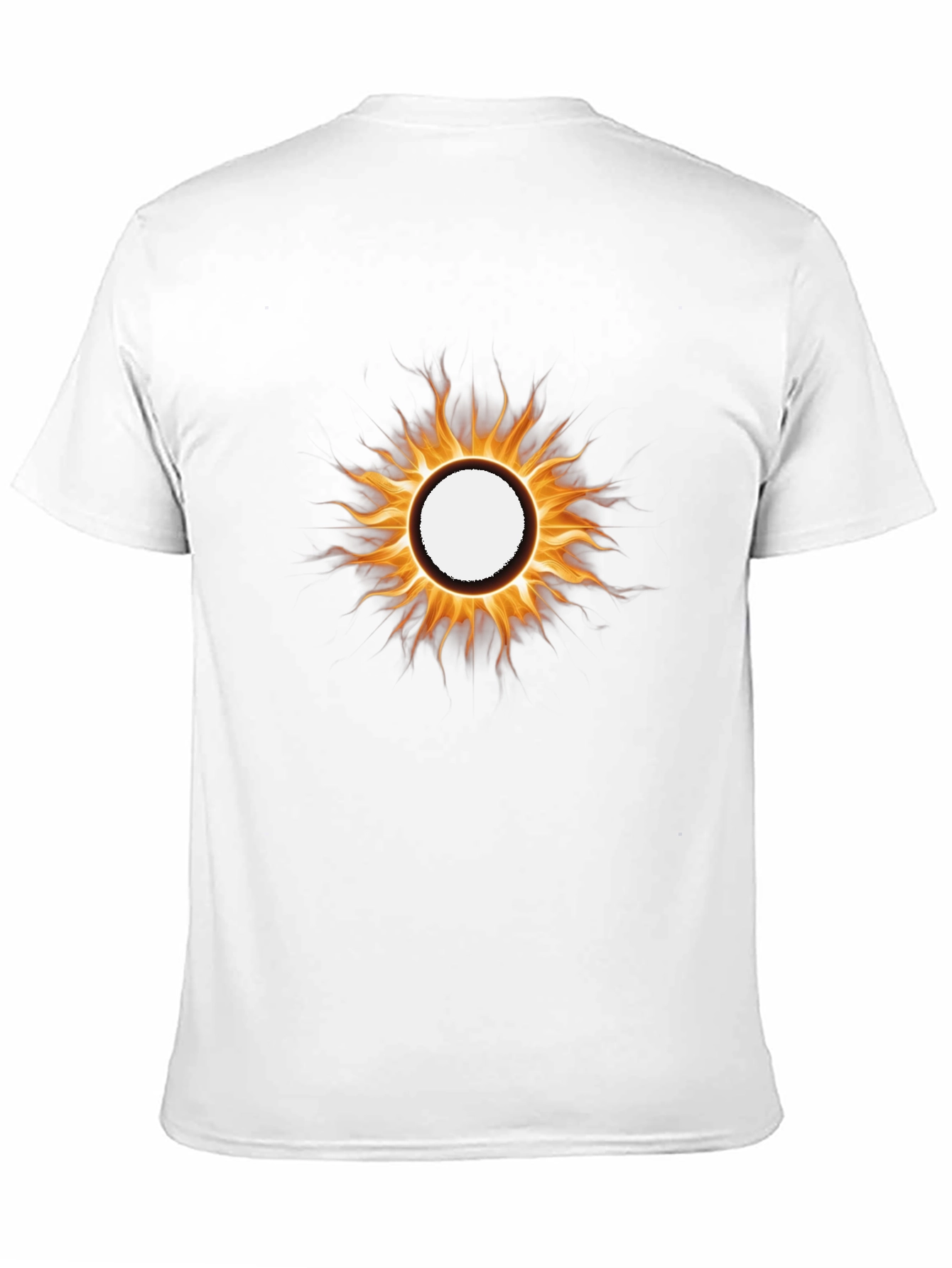 Fiery Sun Graphic Tee - Black Cotton T-Shirt