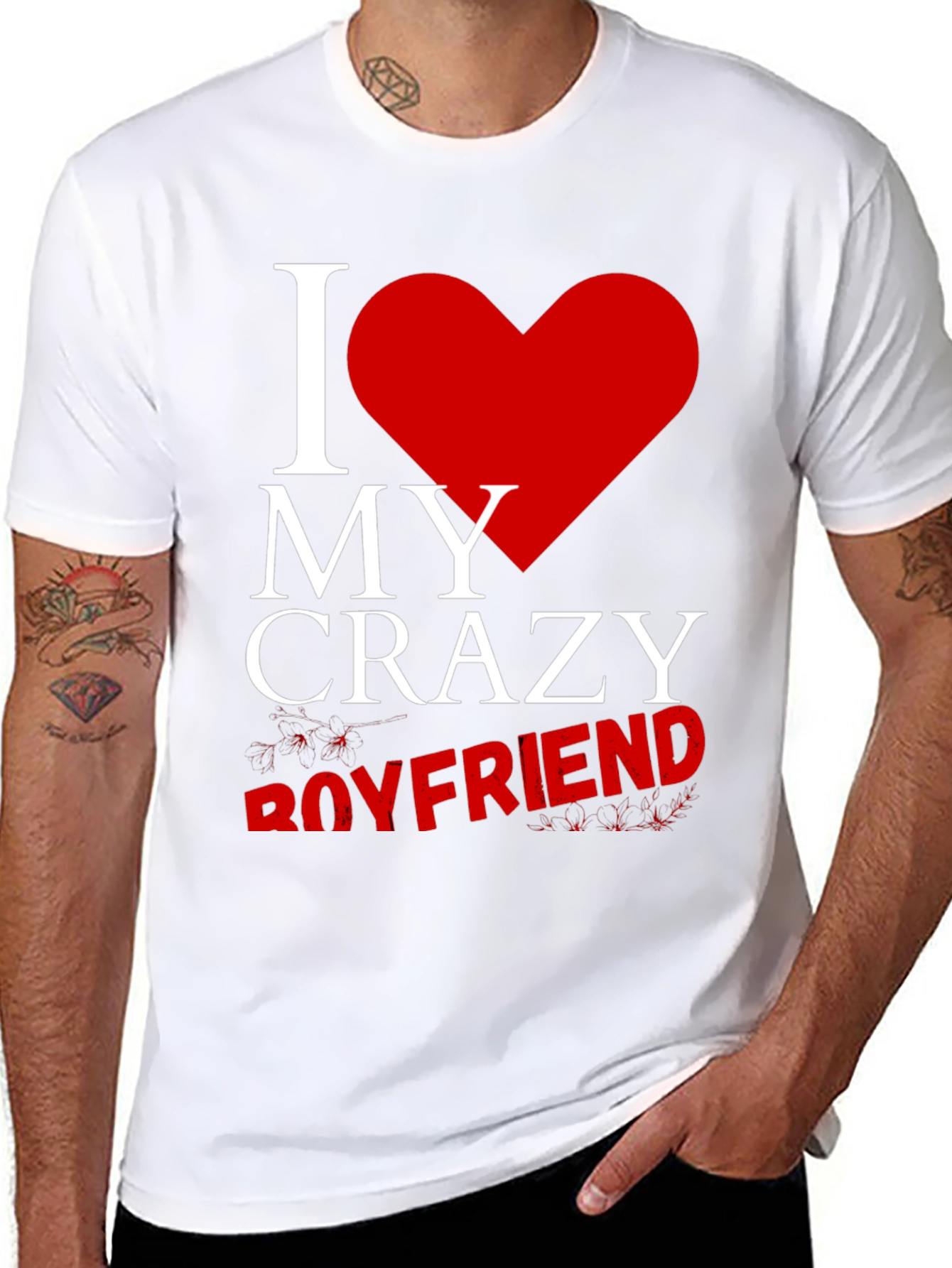 I Heart My Crazy Boyfriend Graphic Tee