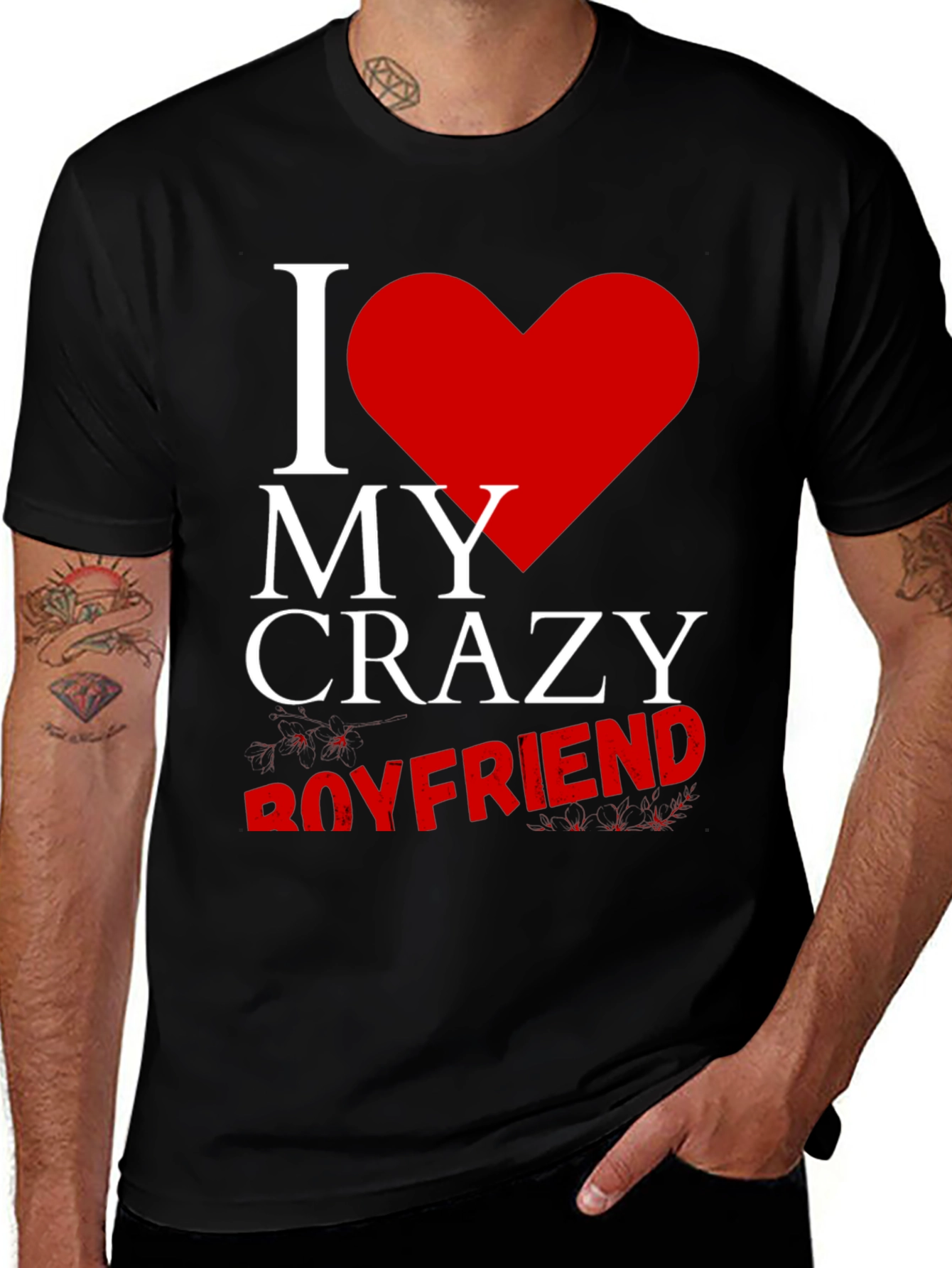 I Heart My Crazy Boyfriend Graphic Tee