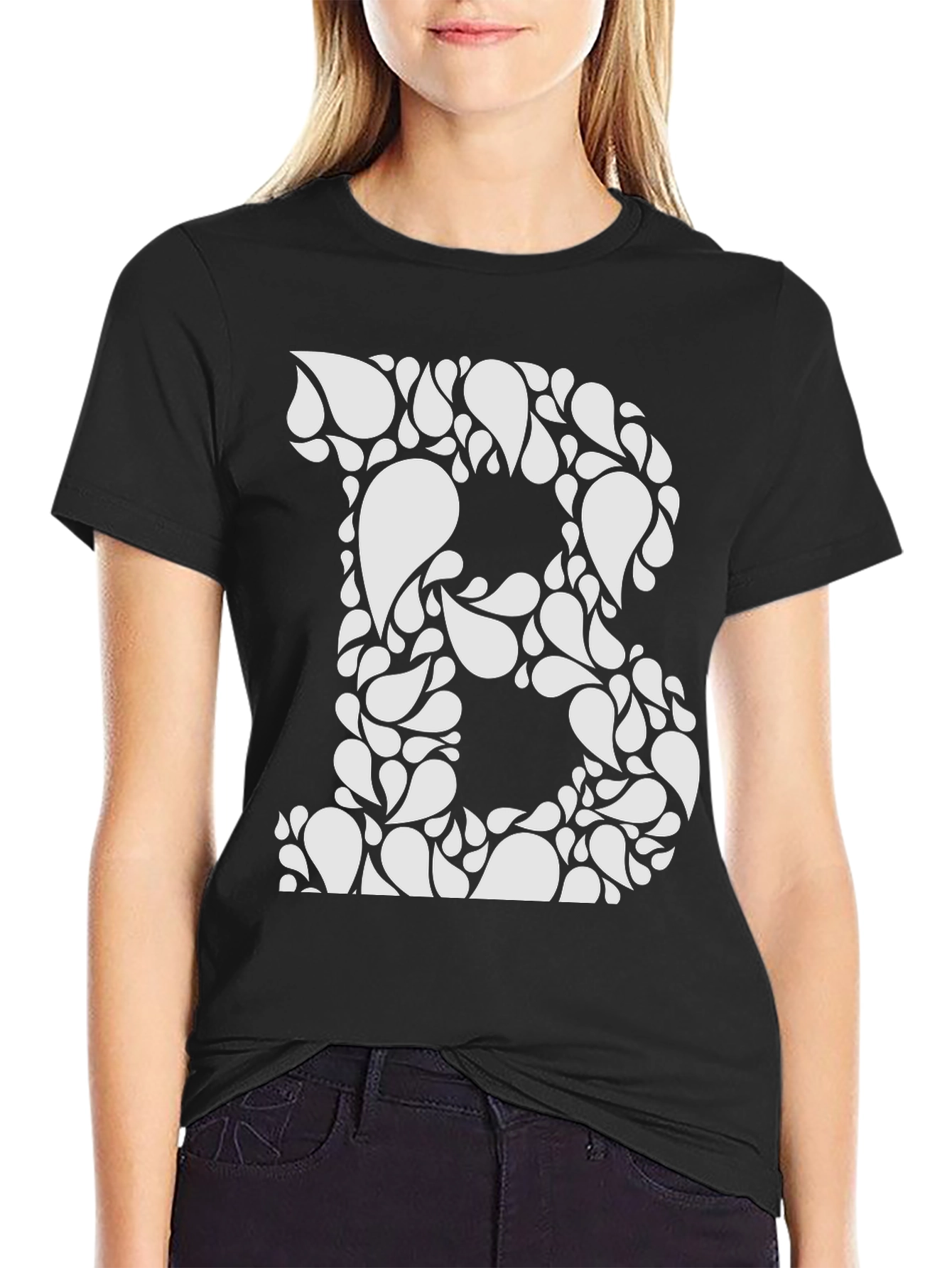 Initial B Paisley Black T-Shirt