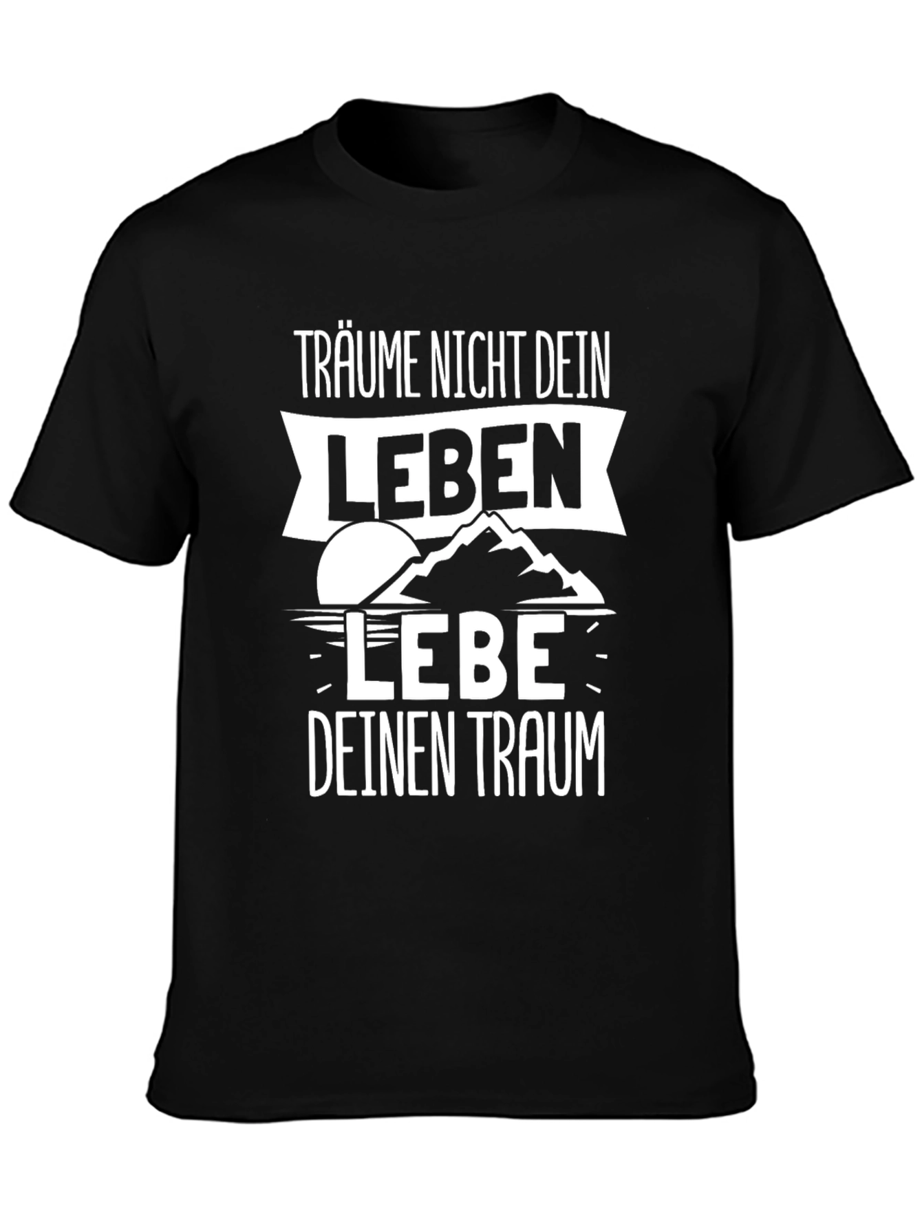 Live Your Dream T-Shirt - Black Cotton Graphic Tee