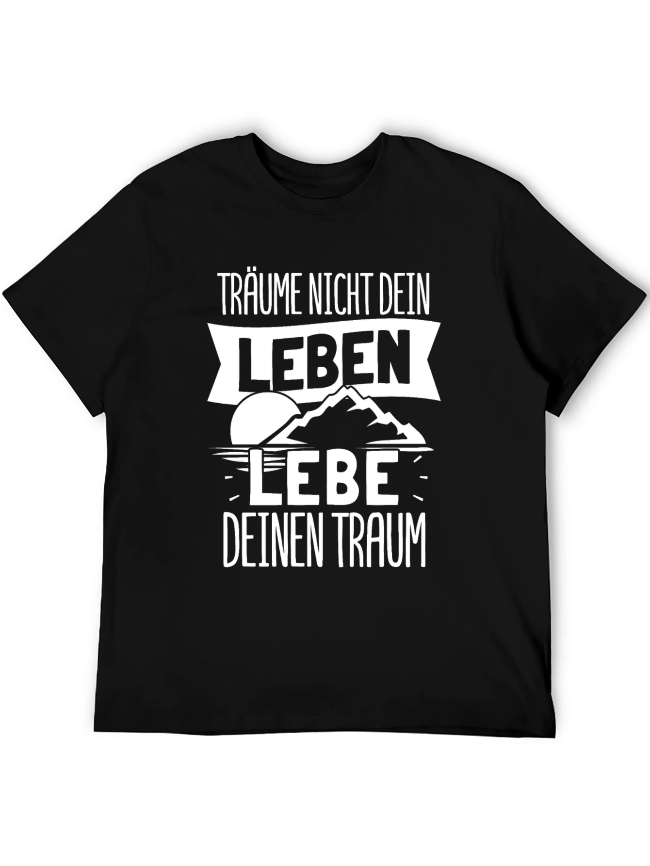 Live Your Dream T-Shirt - Black Cotton Graphic Tee