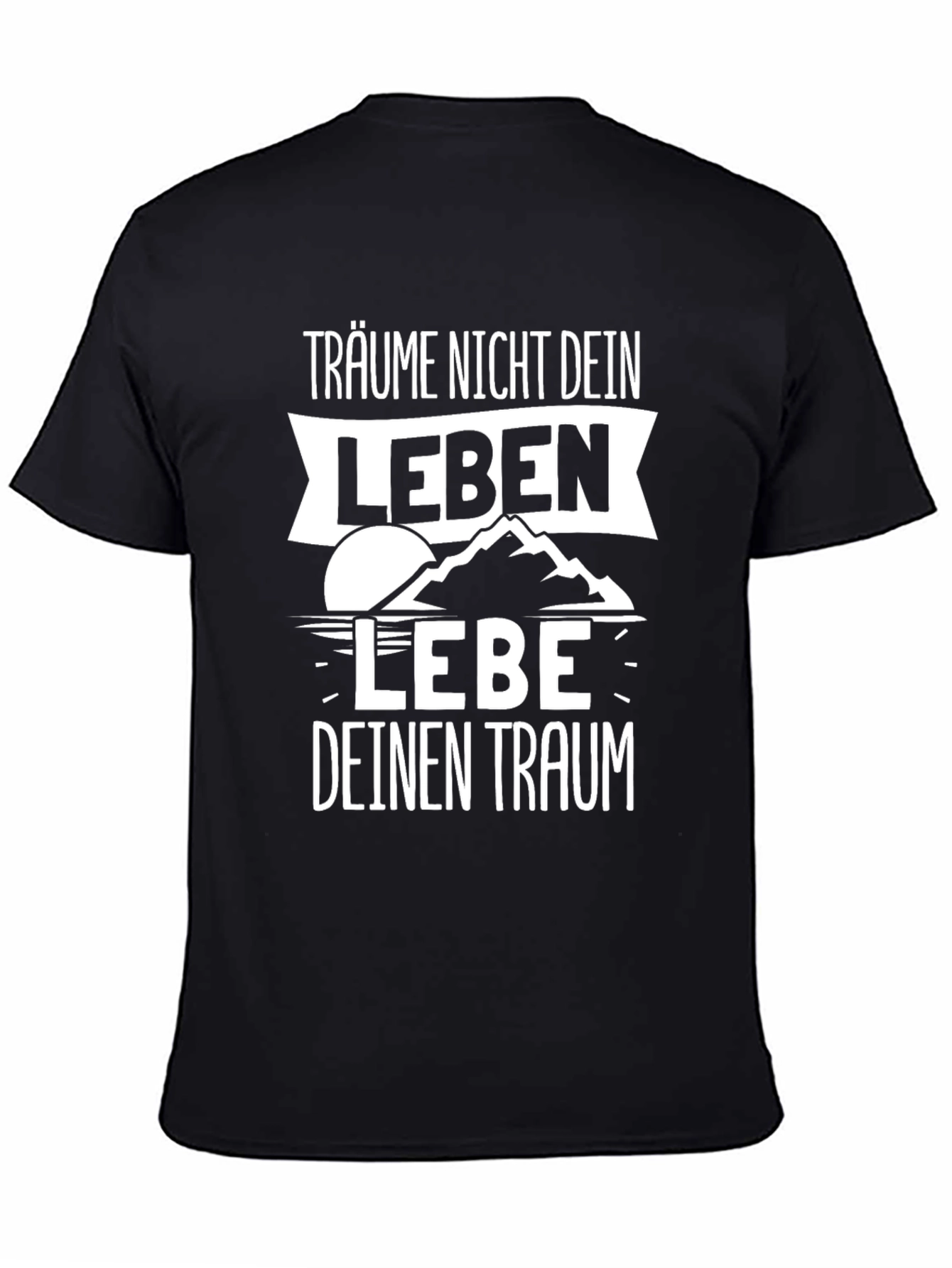 Live Your Dream T-Shirt - Black Cotton Graphic Tee