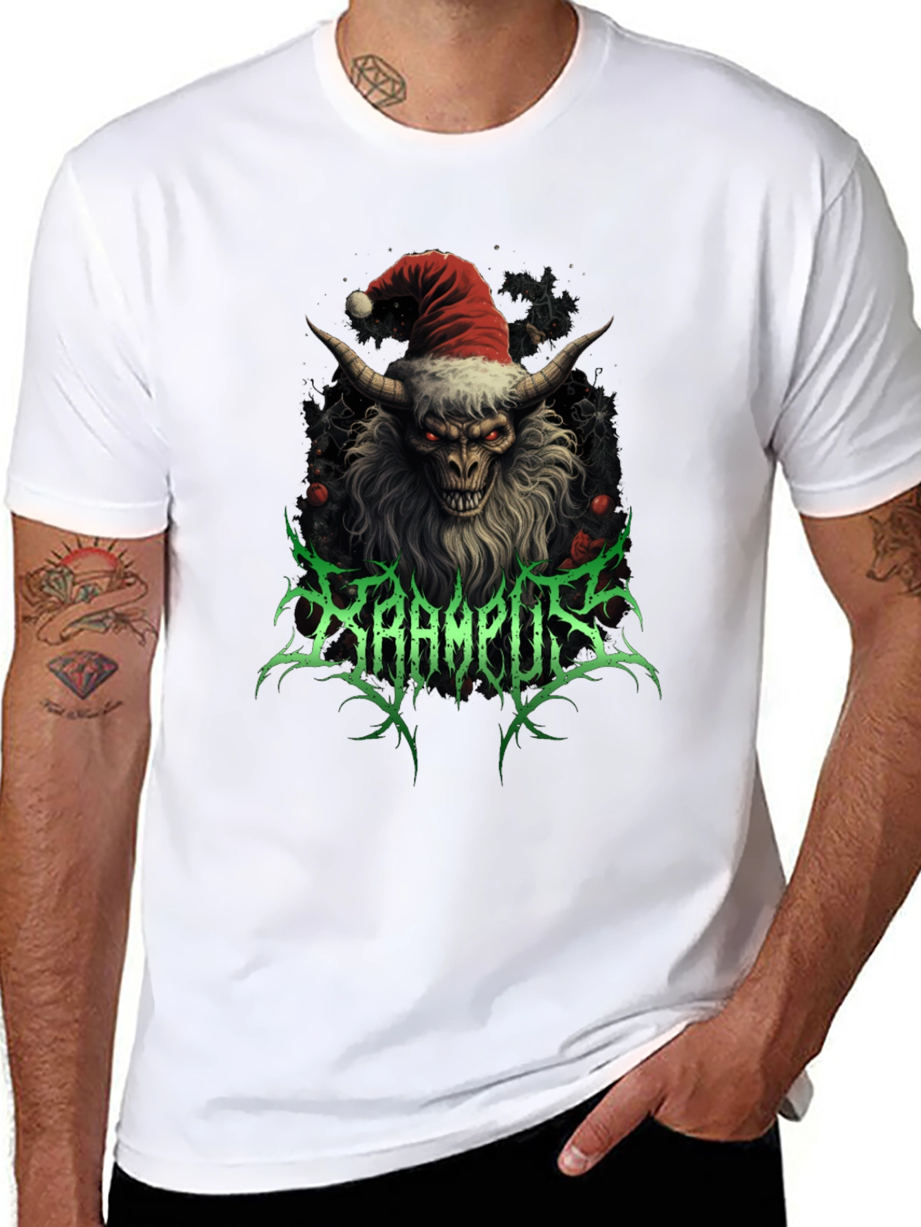 Krampus Santa Graphic T-Shirt