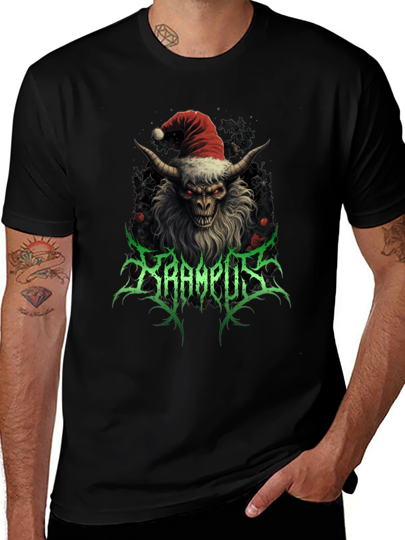 Krampus Santa Graphic T-Shirt