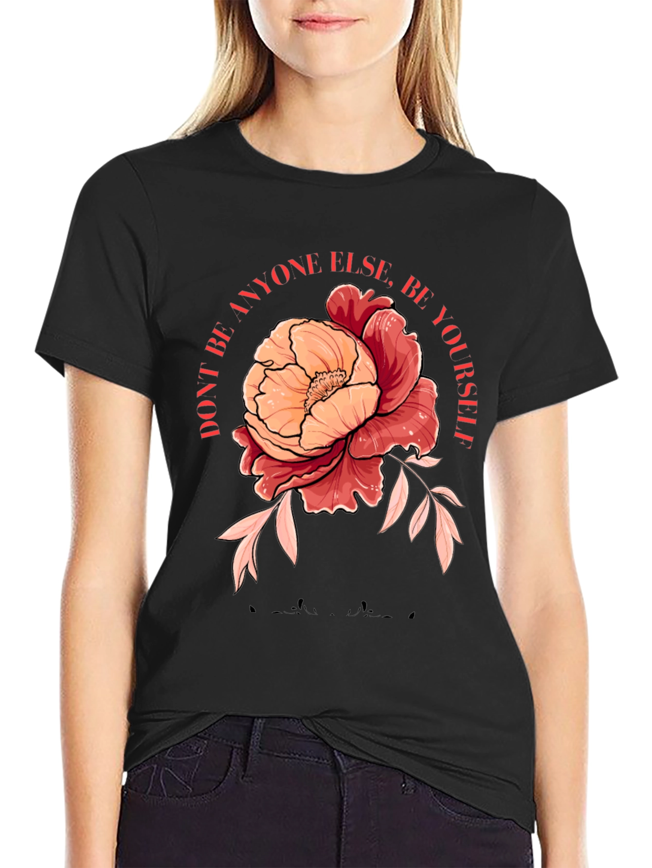 Floral Graphic Tee - Be Yourself