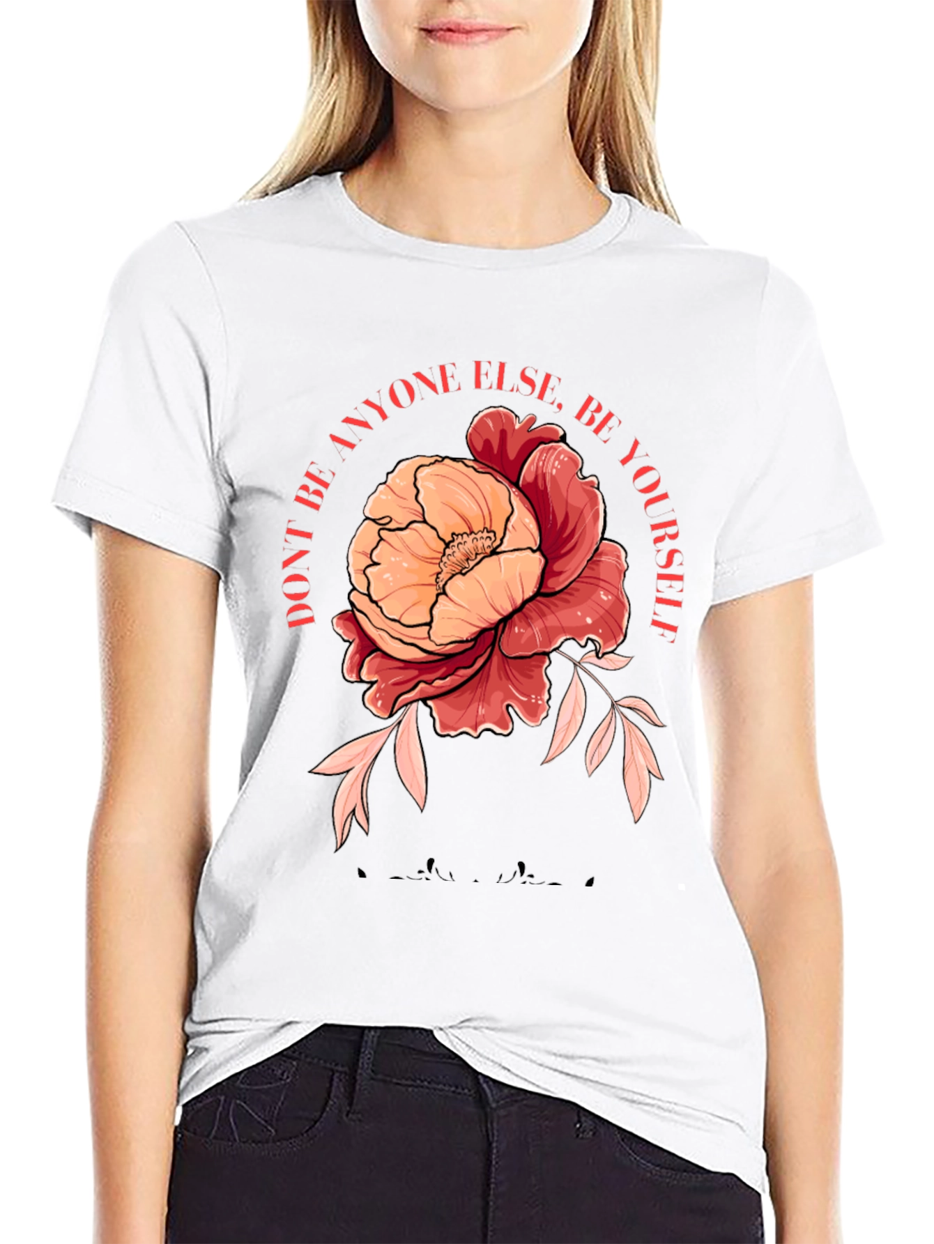 Floral Graphic Tee - Be Yourself