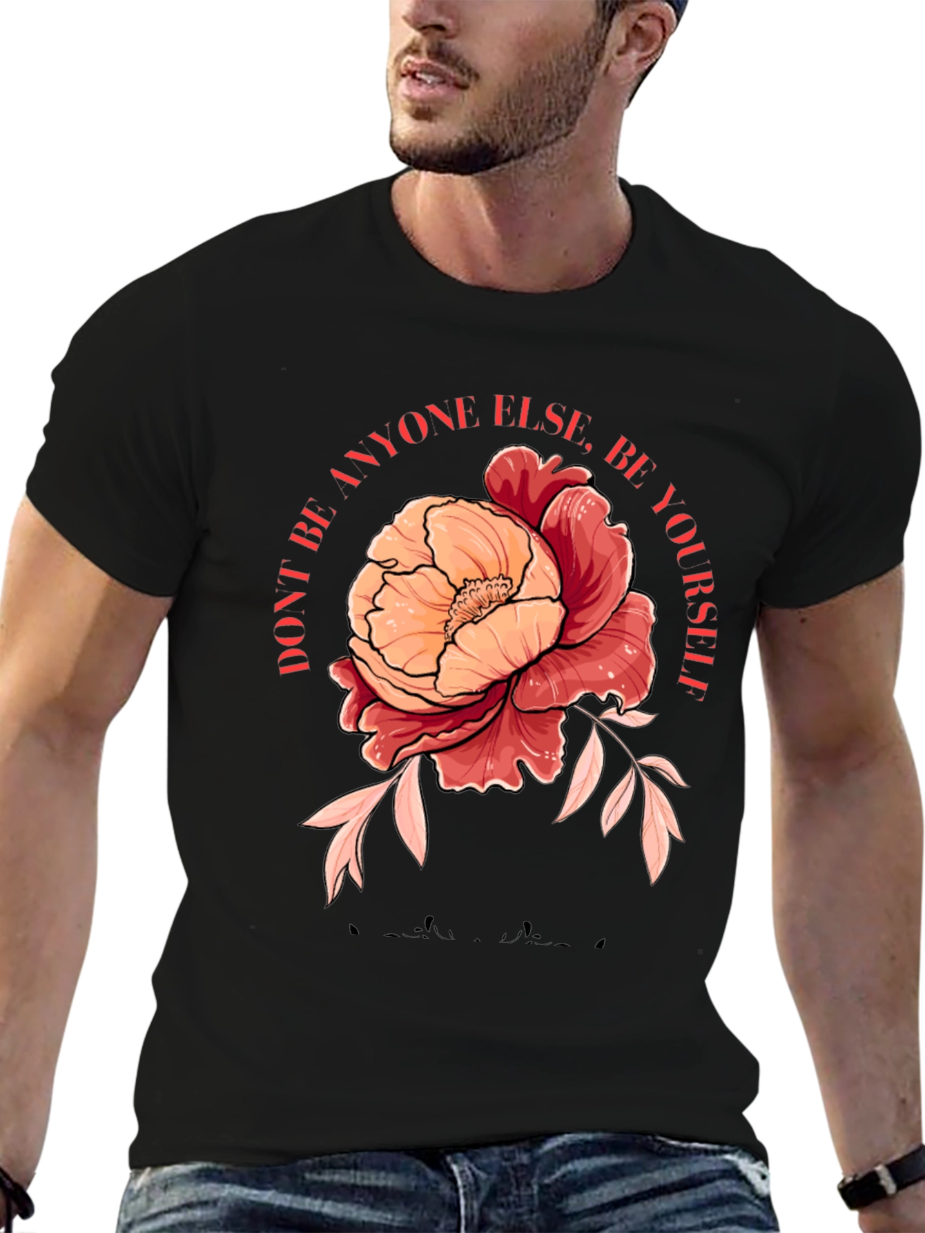 Floral Graphic Tee - Be Yourself