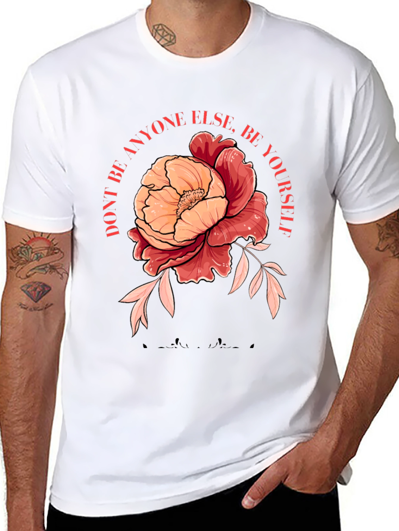 Floral Graphic Tee - Be Yourself