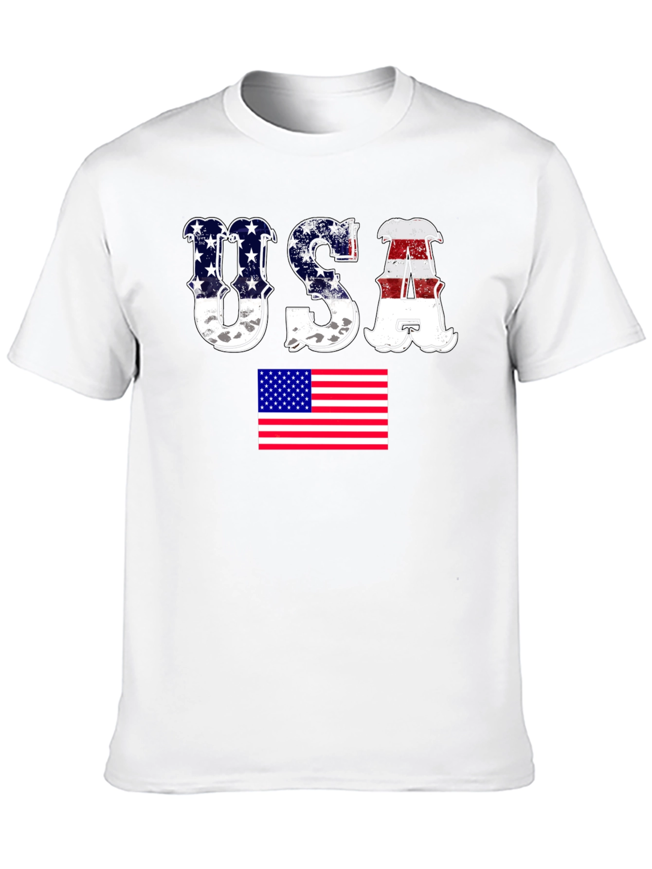 USA Flag Patriotic Graphic T-Shirt