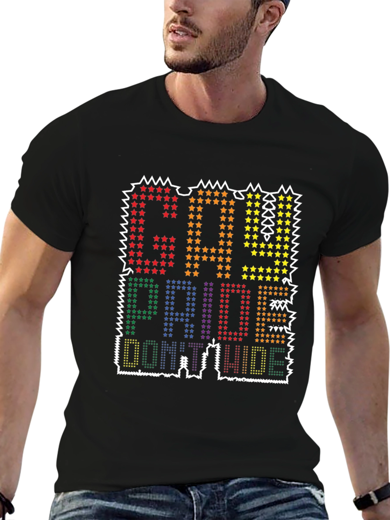 Gay Pride T-Shirt - Dont Hide Show Pride