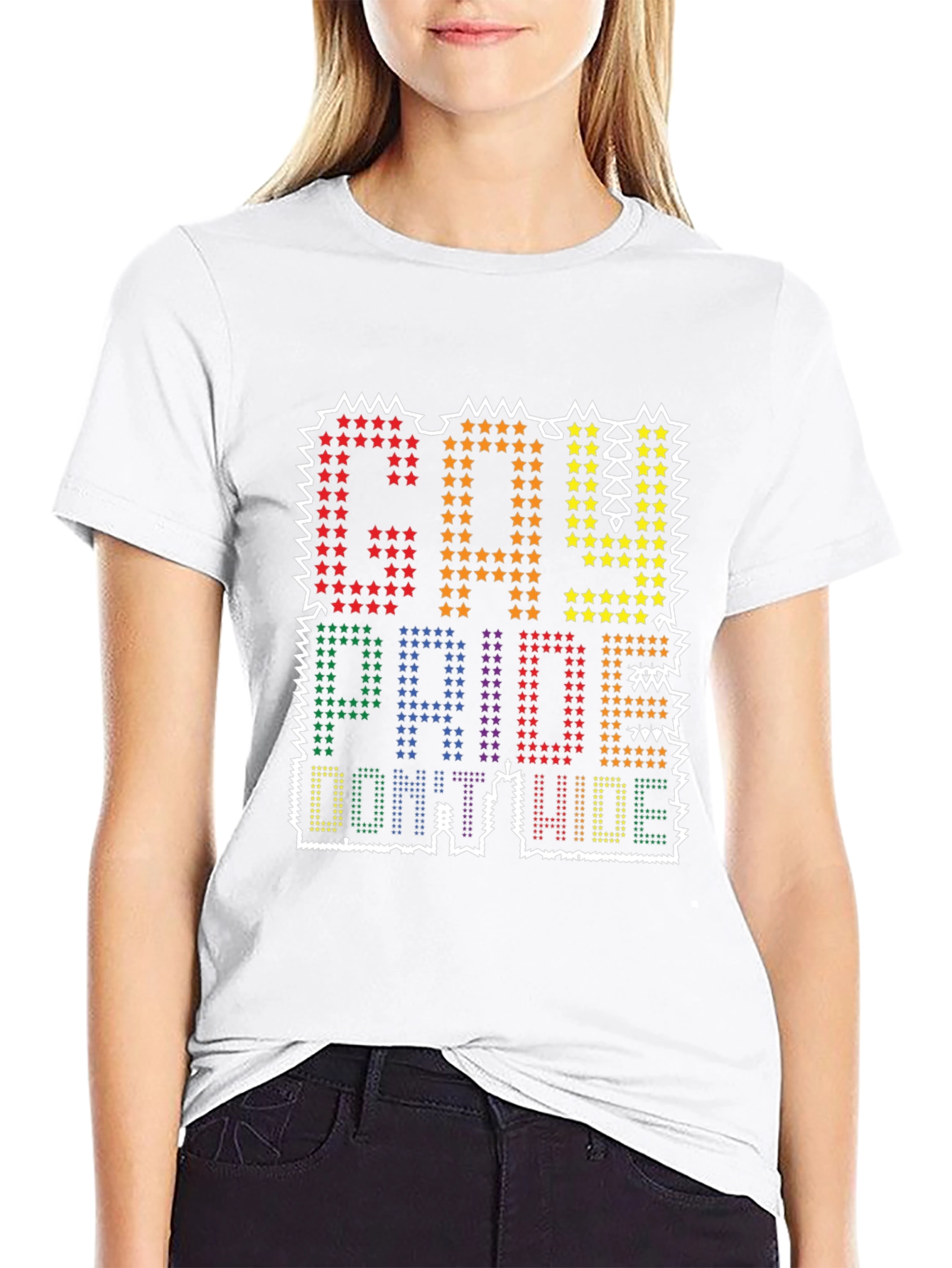 Gay Pride T-Shirt - Dont Hide Show Pride