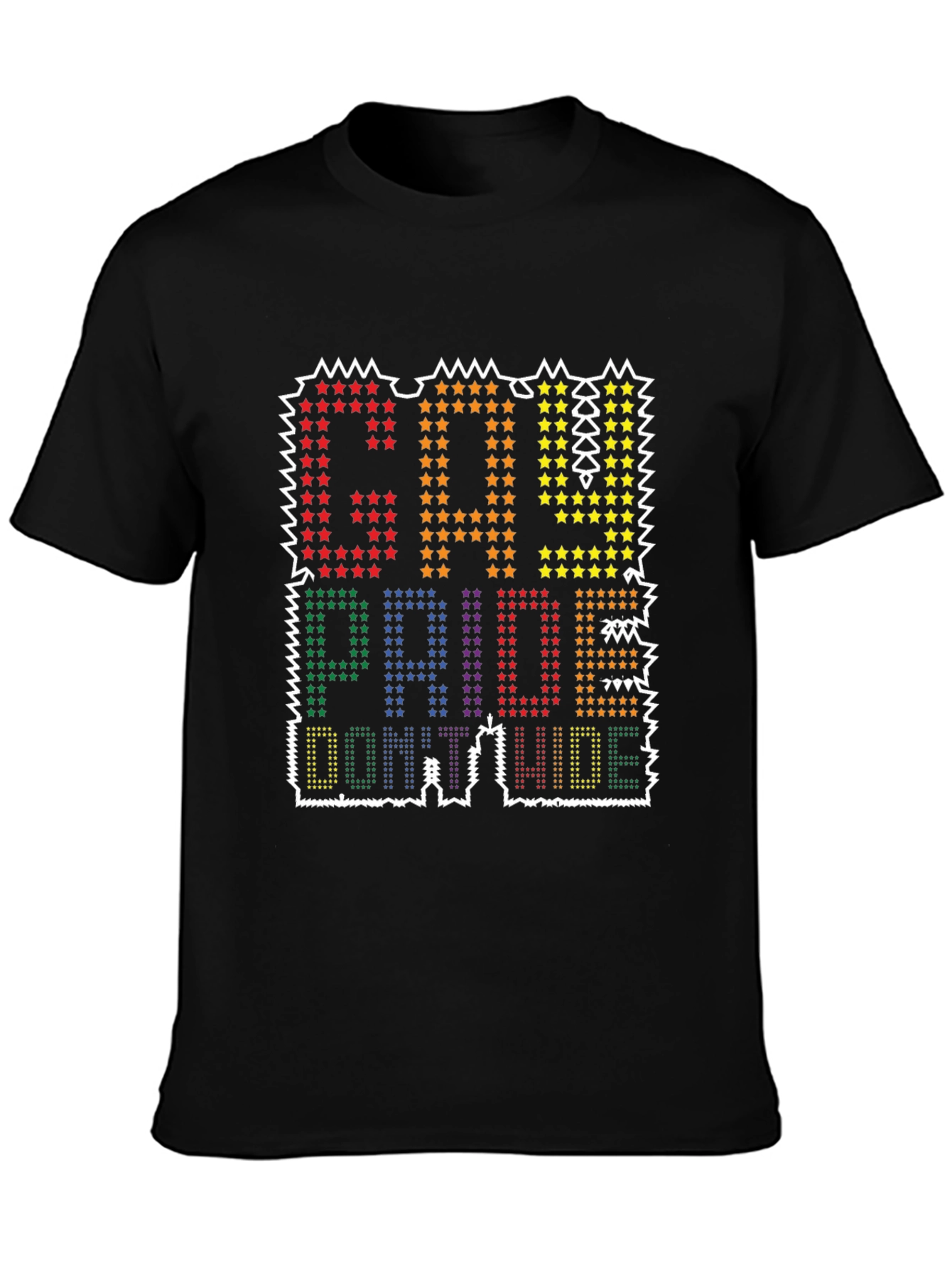 Gay Pride T-Shirt - Dont Hide Show Pride