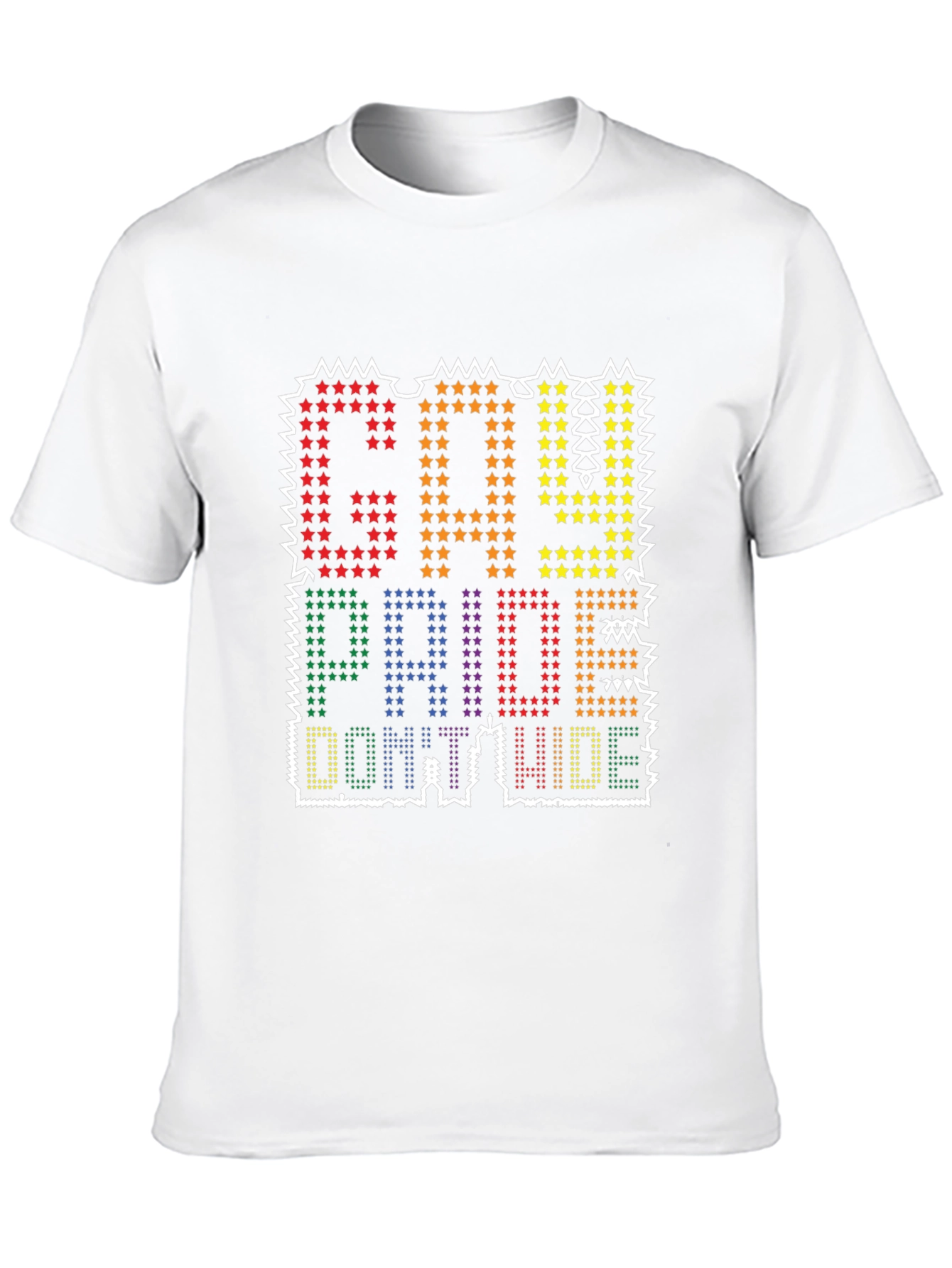 Gay Pride T-Shirt - Dont Hide Show Pride