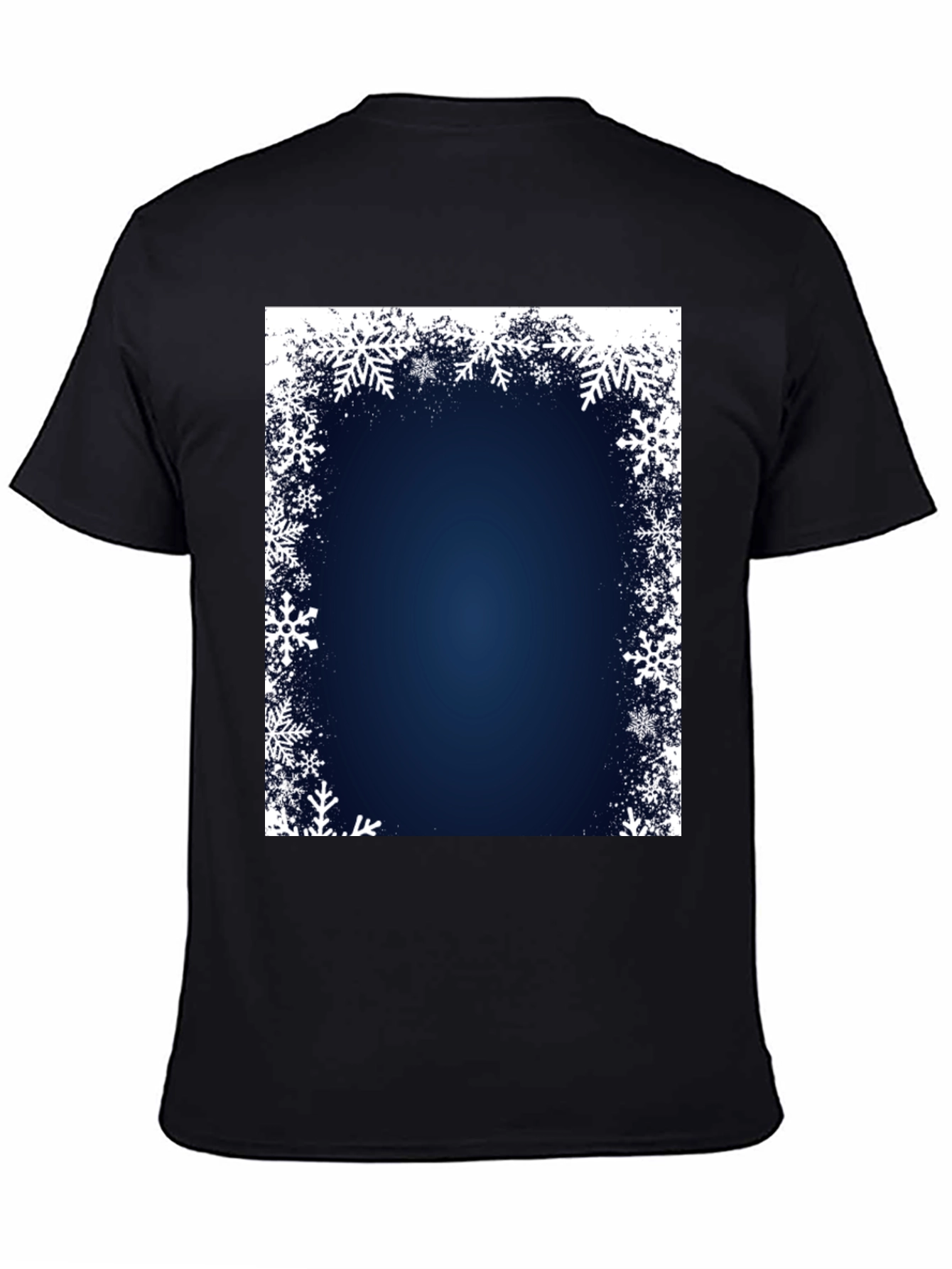 Snowflake Border Black T-Shirt