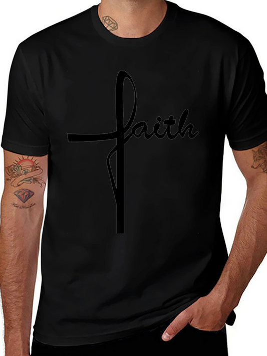Faith Graphic Tee - Black Crew Neck T-Shirt