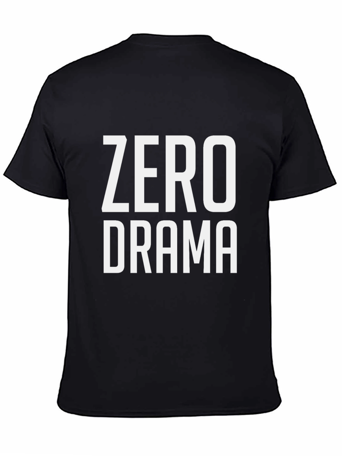 Zero Drama Black Crew Neck T-Shirt