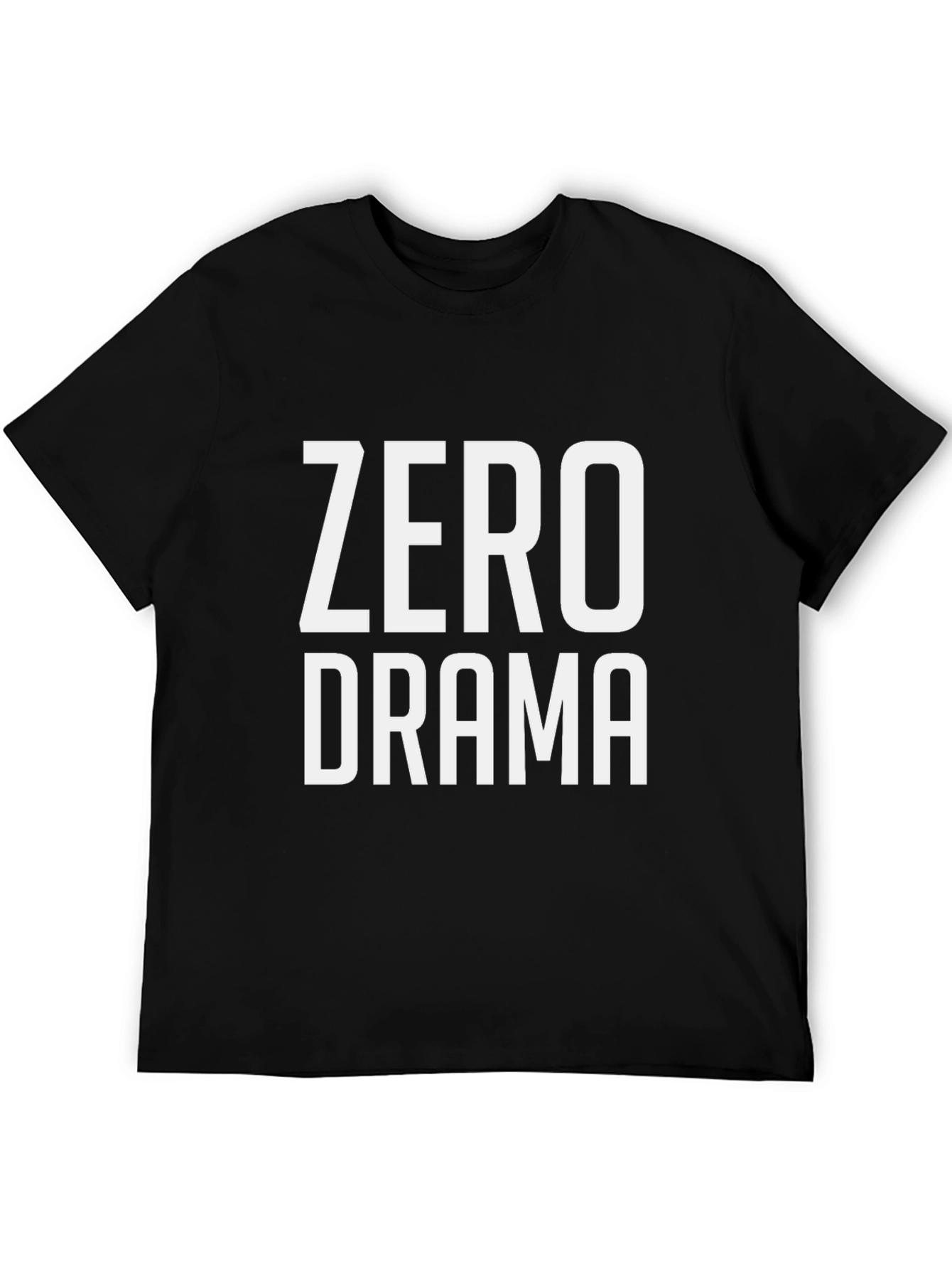 Zero Drama Black Crew Neck T-Shirt
