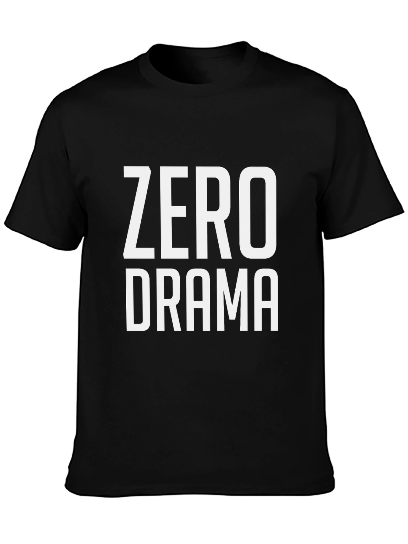 Zero Drama Black Crew Neck T-Shirt