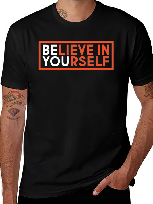 Believe In Yourself Black Graphic Tee