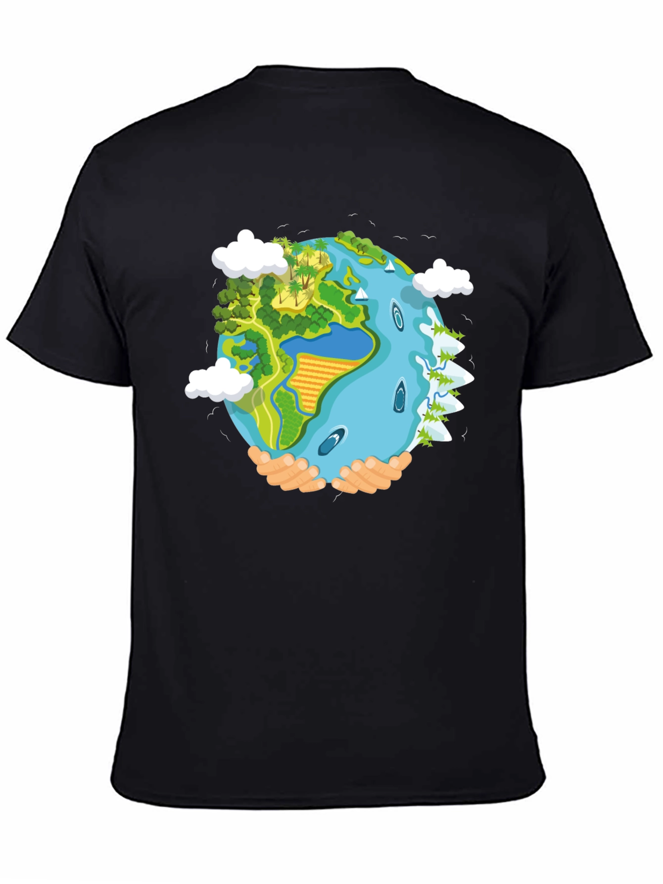 Earth in Hands Graphic Tee - Save the Planet